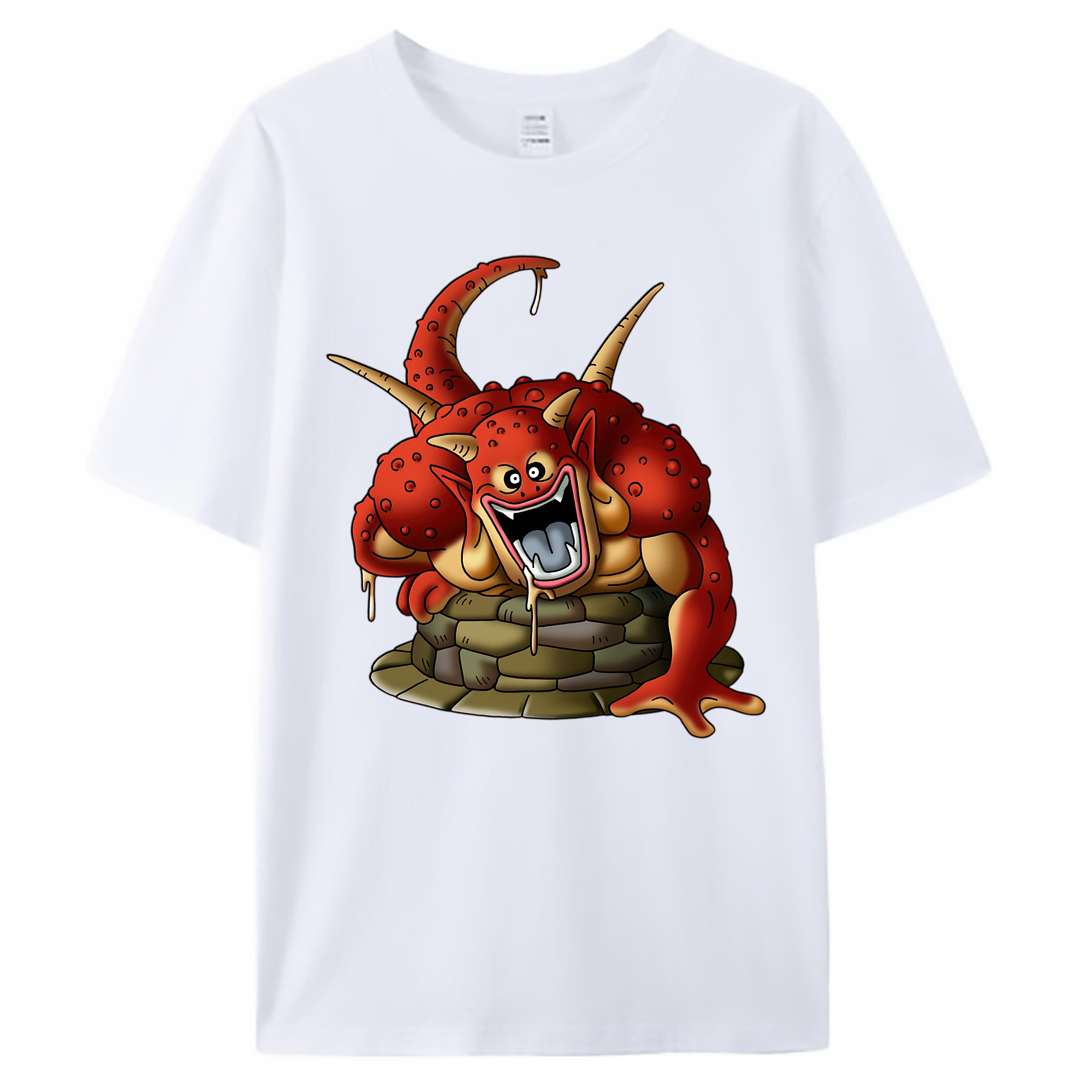 （画像用） ドラゴンクエスト Doragon Kuesuto Dragon Quest 綿100％ メンズ半袖Tシャツ｜肌触りやわらか＆通気性