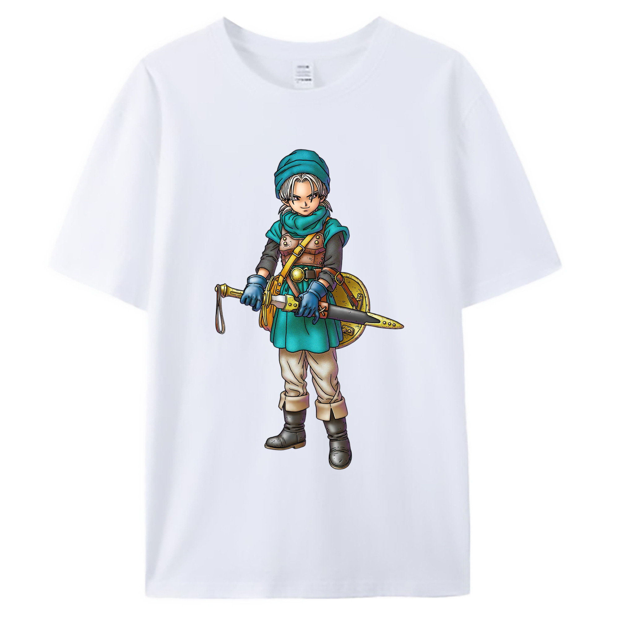 （画像用） ドラゴンクエスト Doragon Kuesuto Dragon Quest 綿100％ メンズ半袖Tシャツ｜肌触りやわらか＆通気性
