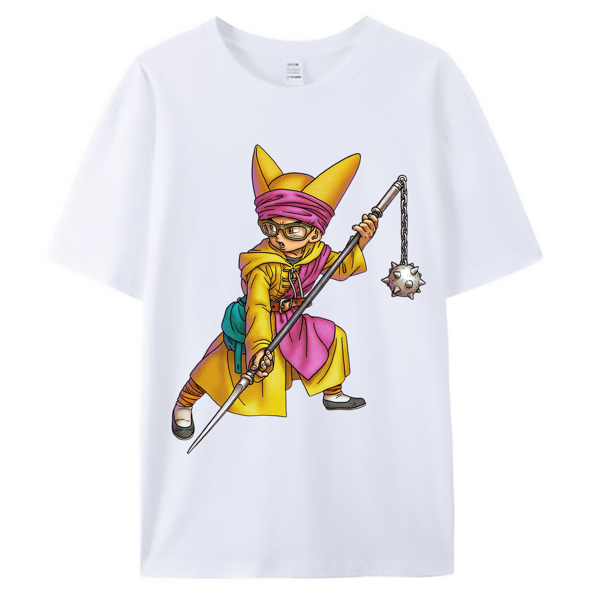 （画像用） ドラゴンクエスト Doragon Kuesuto Dragon Quest 綿100％ メンズ半袖Tシャツ｜肌触りやわらか＆通気性