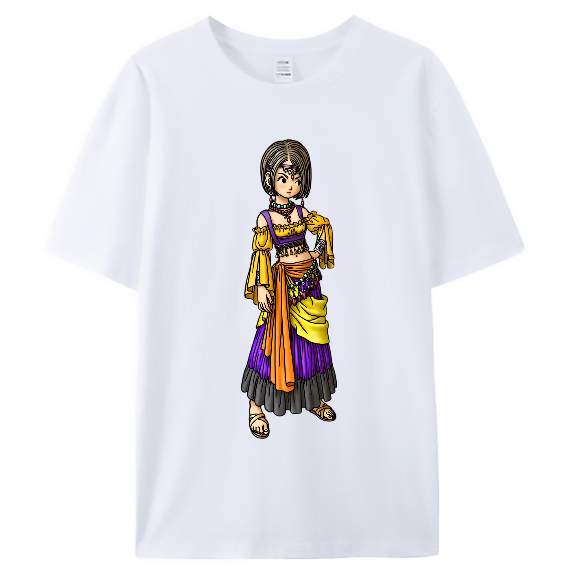 （画像用） ドラゴンクエスト Doragon Kuesuto Dragon Quest 綿100％ メンズ半袖Tシャツ｜肌触りやわらか＆通気性