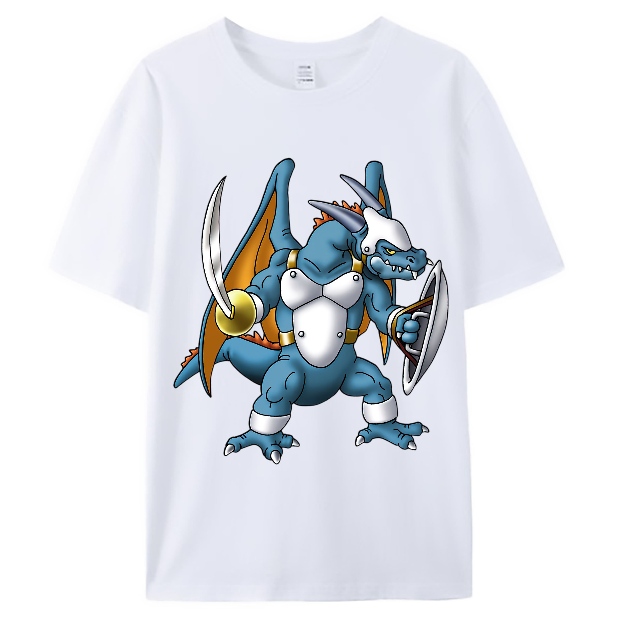 （画像用） ドラゴンクエスト Doragon Kuesuto Dragon Quest 綿100％ メンズ半袖Tシャツ｜肌触りやわらか＆通気性
