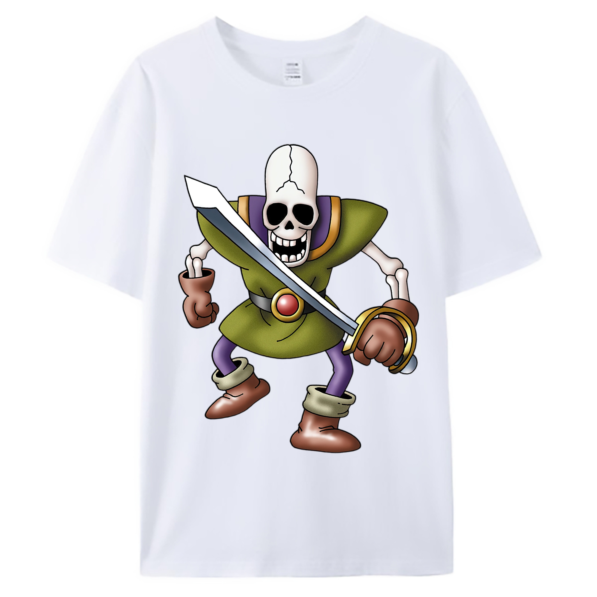 （画像用） ドラゴンクエスト Doragon Kuesuto Dragon Quest 綿100％ メンズ半袖Tシャツ｜肌触りやわらか＆通気性