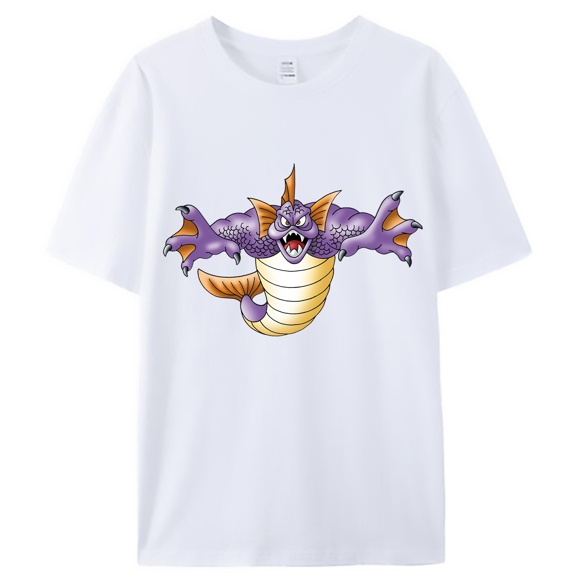 （画像用） ドラゴンクエスト Doragon Kuesuto Dragon Quest 綿100％ メンズ半袖Tシャツ｜肌触りやわらか＆通気性