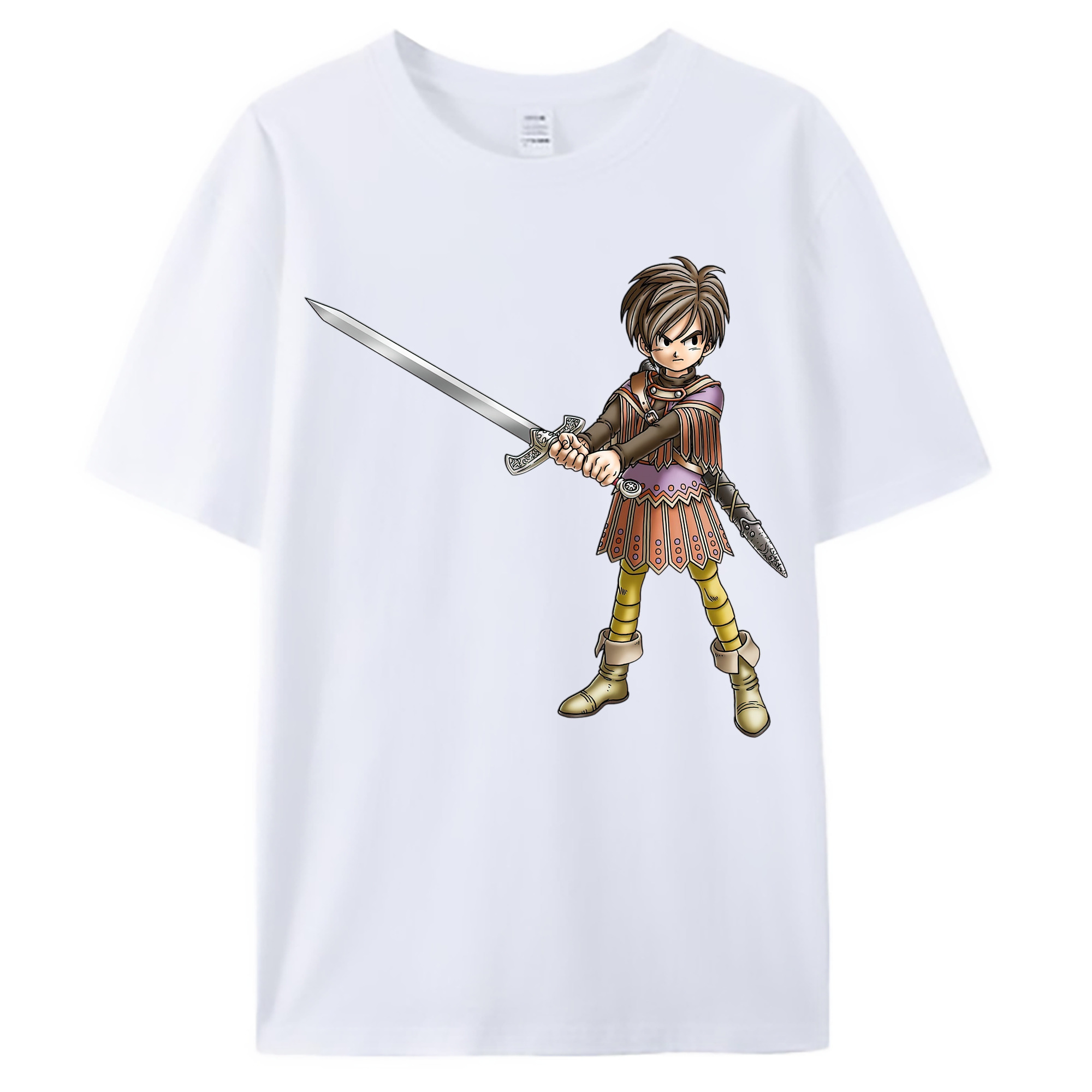 （画像用） ドラゴンクエスト Doragon Kuesuto Dragon Quest 綿100％ メンズ半袖Tシャツ｜肌触りやわらか＆通気性