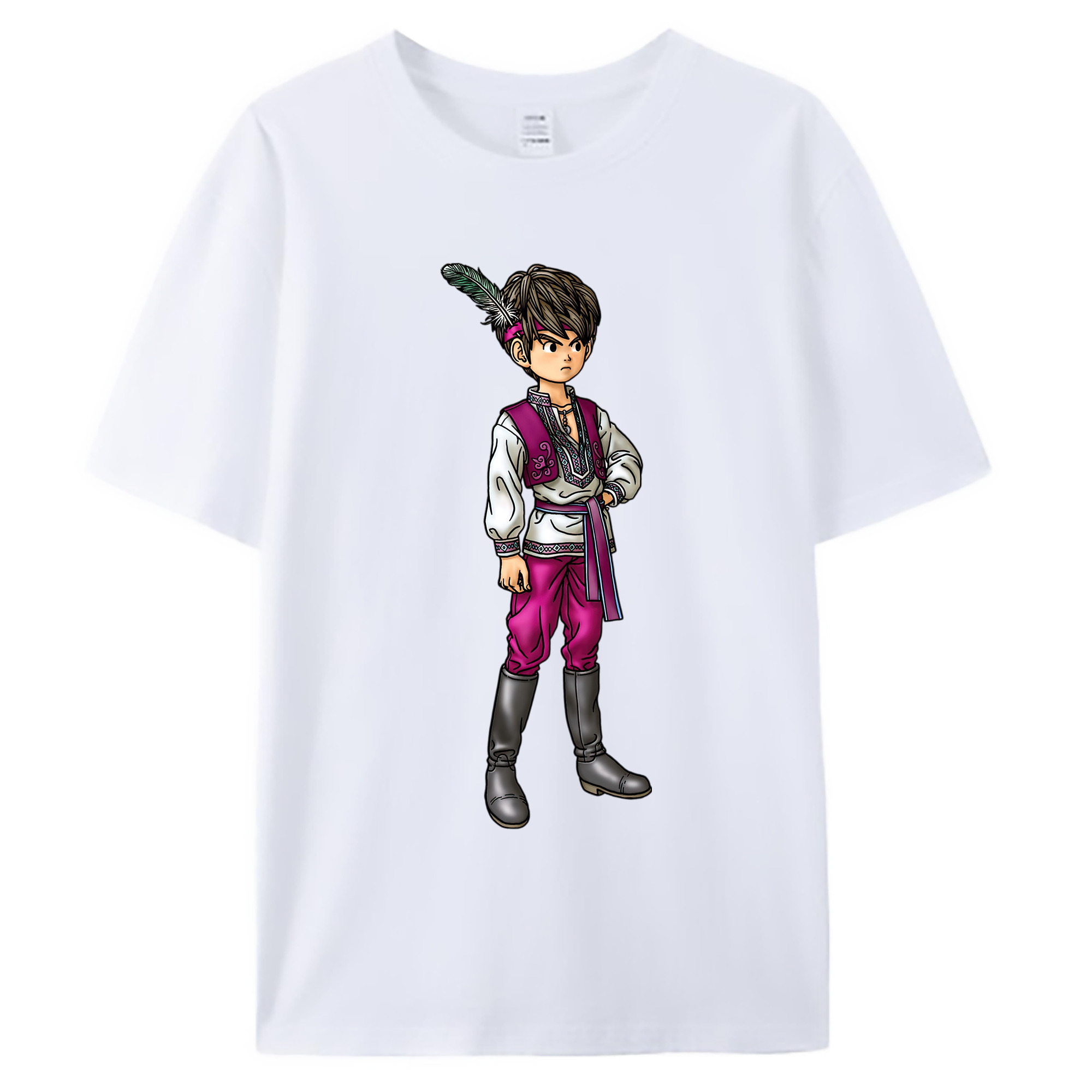 （画像用） ドラゴンクエスト Doragon Kuesuto Dragon Quest 綿100％ メンズ半袖Tシャツ｜肌触りやわらか＆通気性
