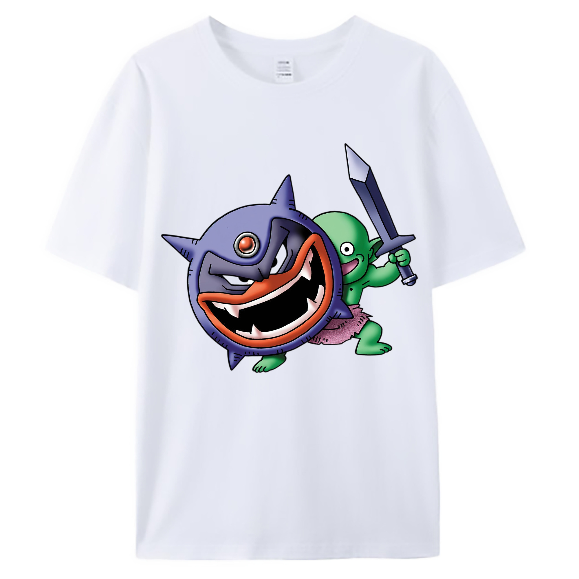 （画像用） ドラゴンクエスト Doragon Kuesuto Dragon Quest 綿100％ メンズ半袖Tシャツ｜肌触りやわらか＆通気性