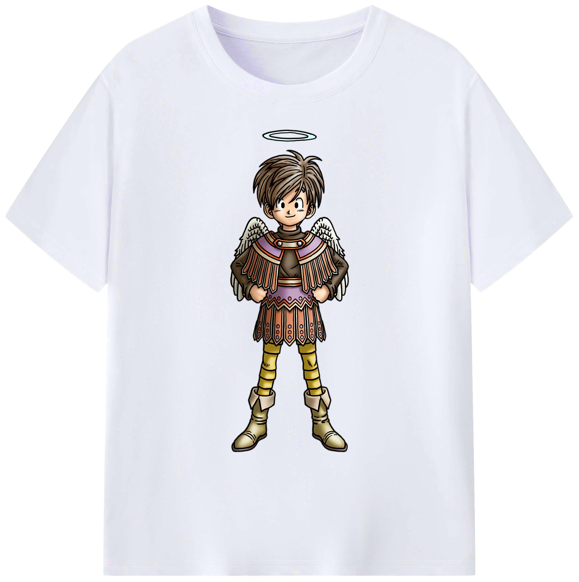 （画像用） ドラゴンクエスト Doragon Kuesuto Dragon Quest 綿100％ メンズ半袖Tシャツ｜肌触りやわらか＆通気性