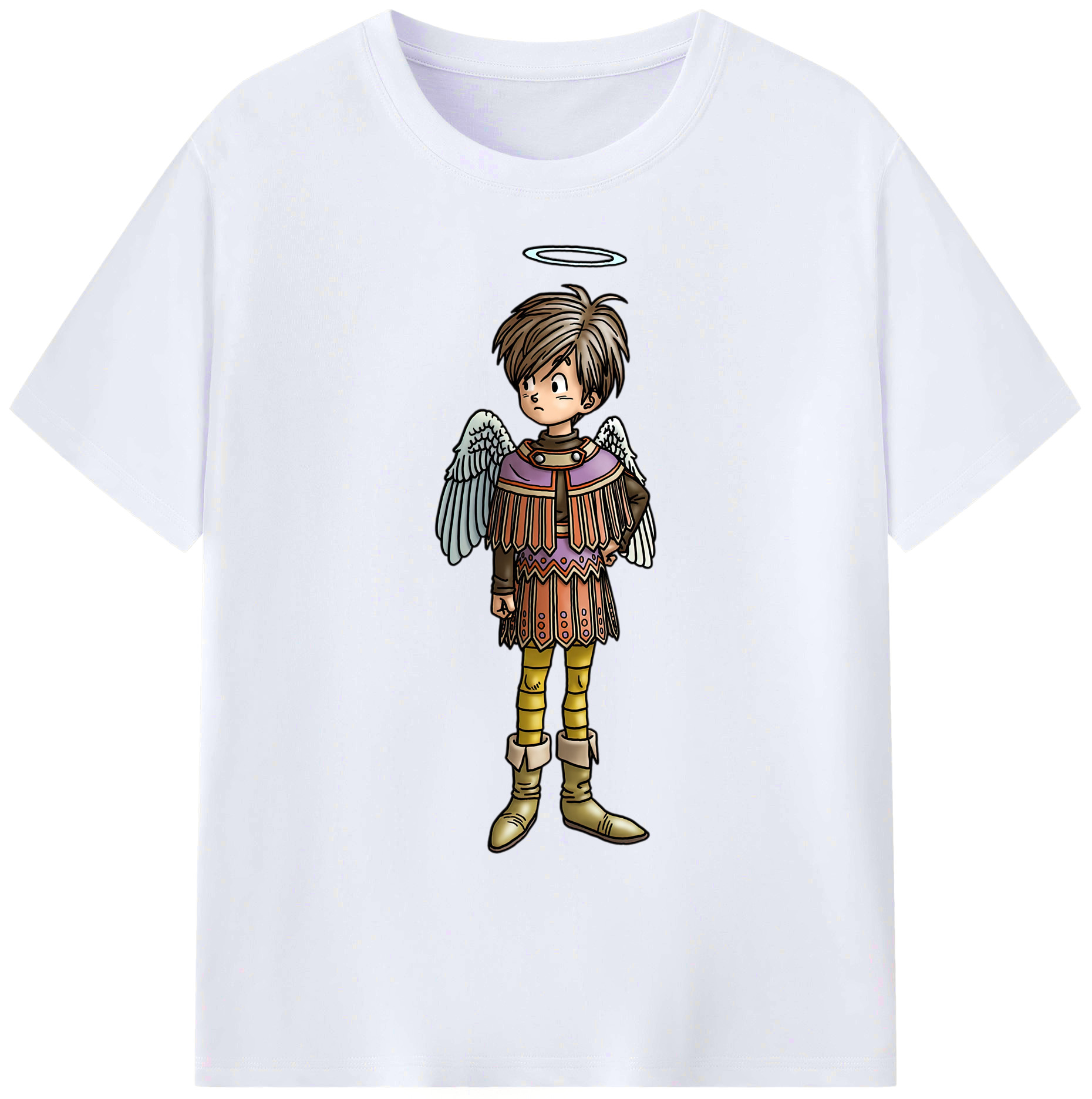 （画像用） ドラゴンクエスト Doragon Kuesuto Dragon Quest 綿100％ メンズ半袖Tシャツ｜肌触りやわらか＆通気性