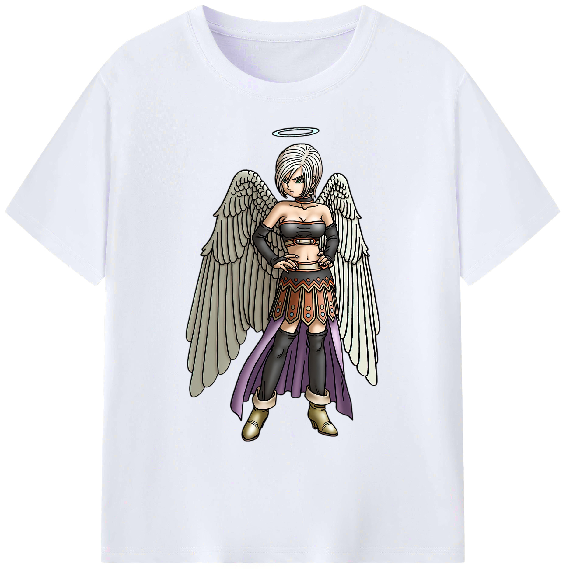 （画像用） ドラゴンクエスト Doragon Kuesuto Dragon Quest 綿100％ メンズ半袖Tシャツ｜肌触りやわらか＆通気性
