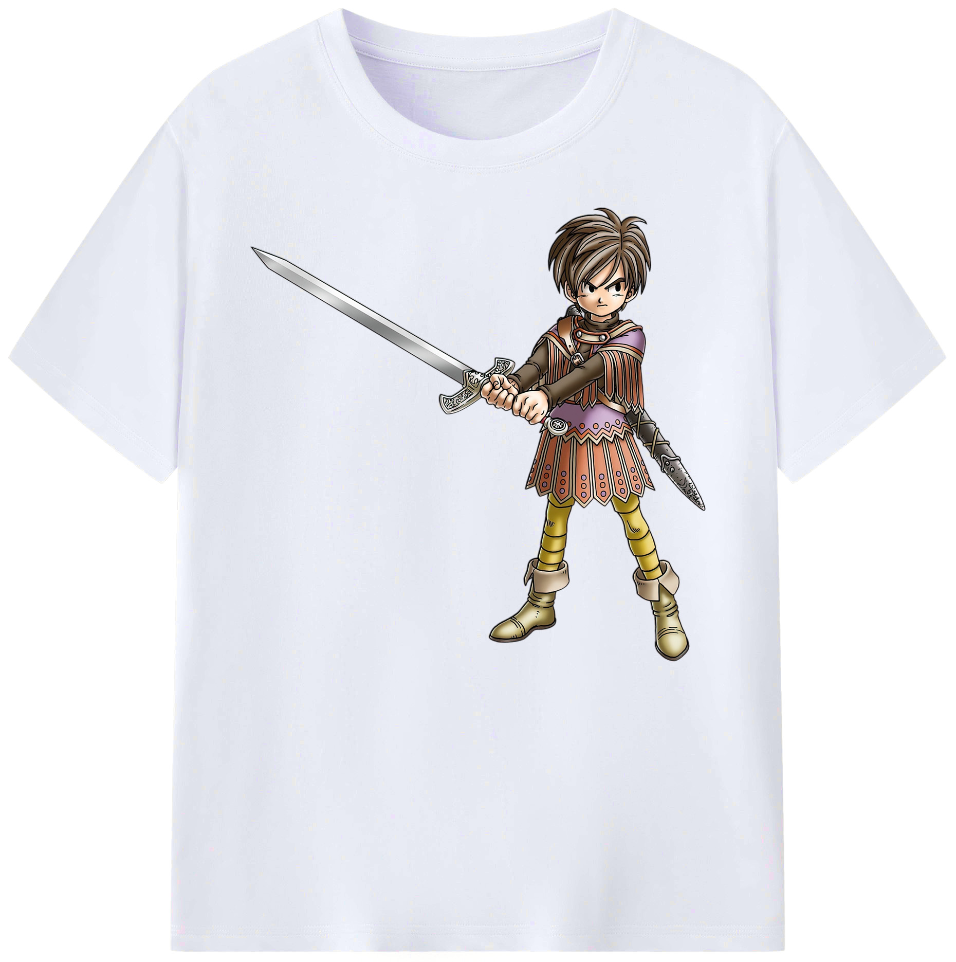 （画像用） ドラゴンクエスト Doragon Kuesuto Dragon Quest 綿100％ メンズ半袖Tシャツ｜肌触りやわらか＆通気性