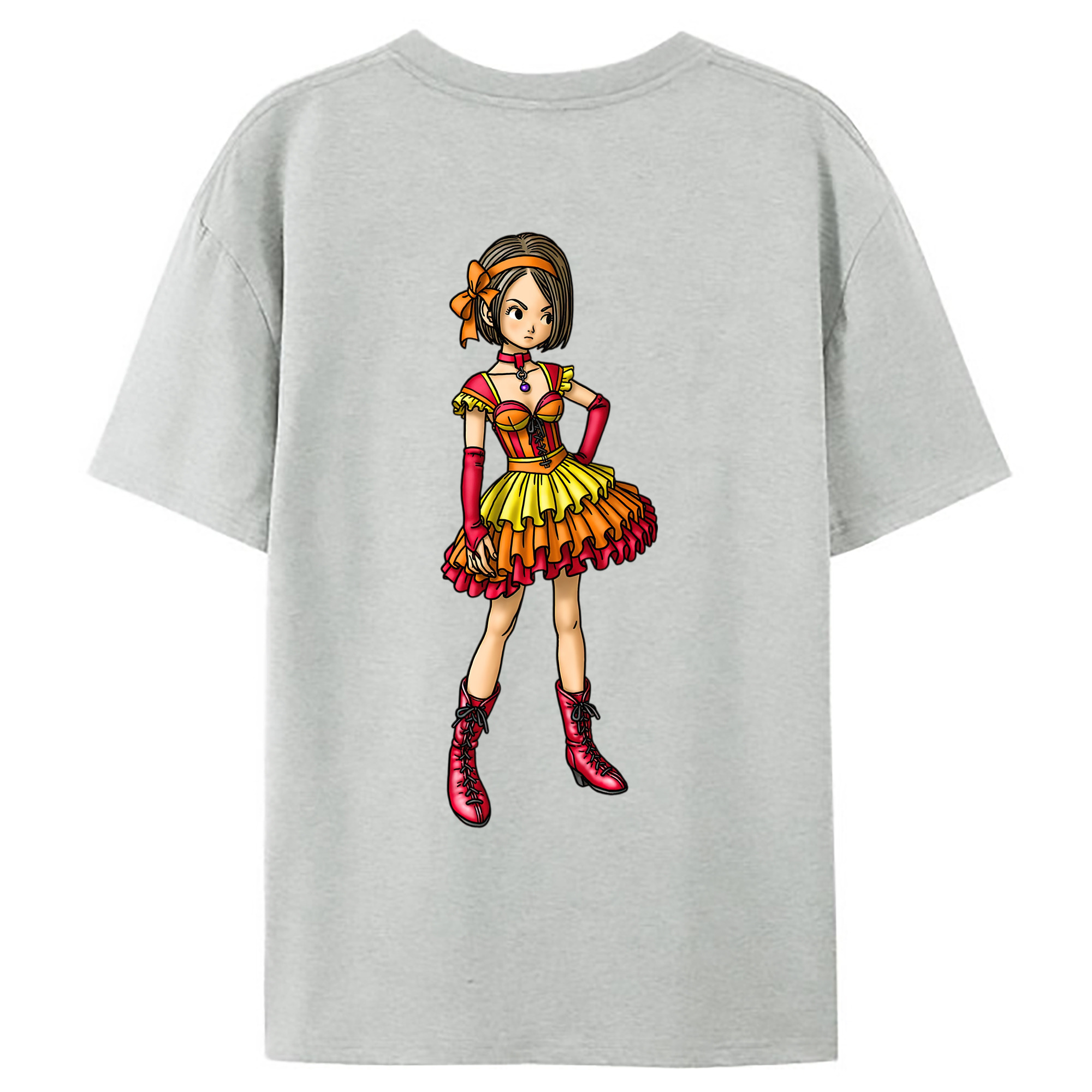 （画像用） ドラゴンクエスト Doragon Kuesuto Dragon Quest レディース半袖Tシャツ(バックプリント)