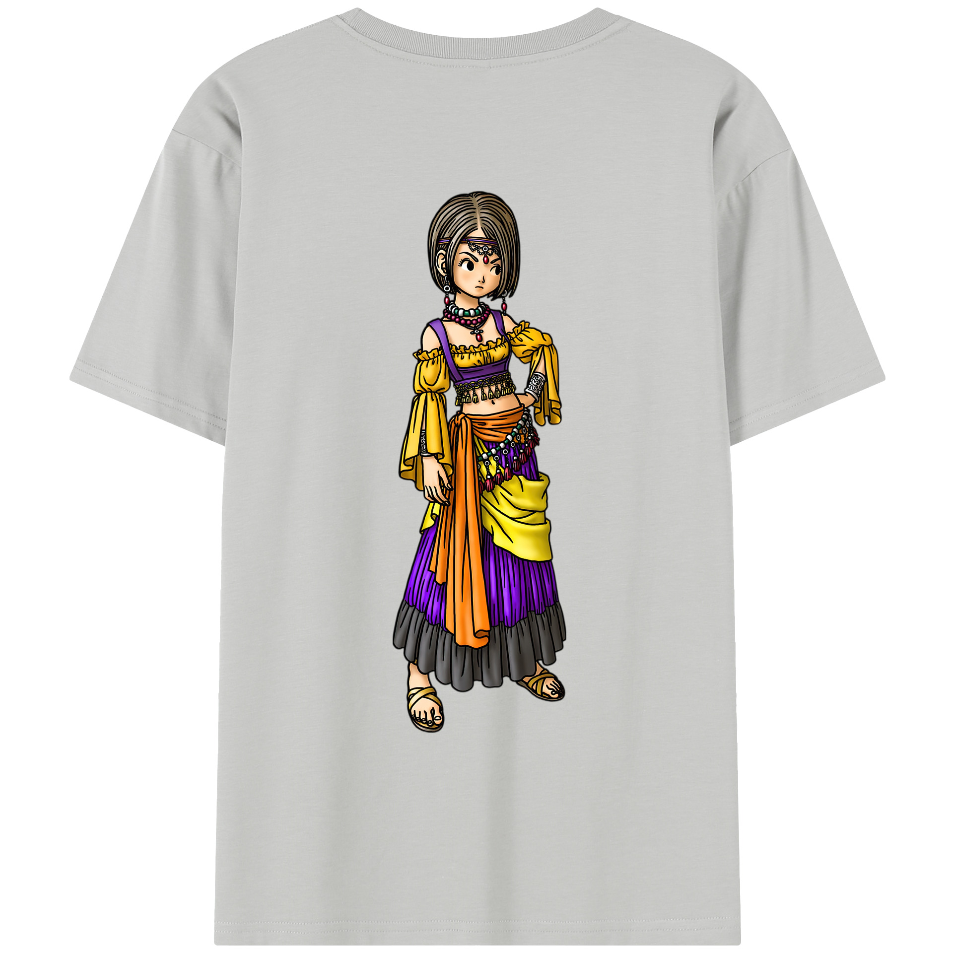 （画像用） ドラゴンクエスト Doragon Kuesuto Dragon Quest レディース半袖Tシャツ(バックプリント)