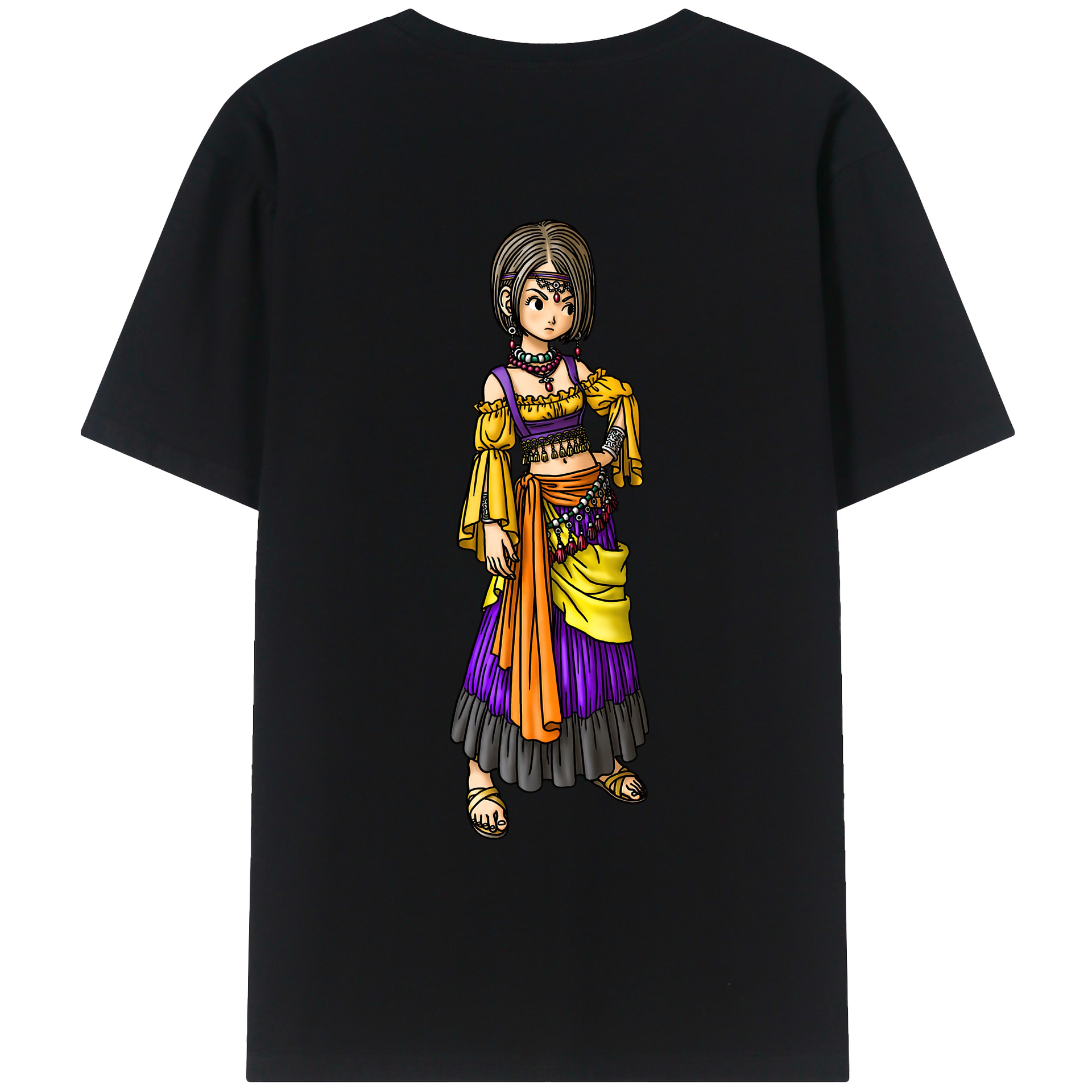 （画像用） ドラゴンクエスト Doragon Kuesuto Dragon Quest レディース半袖Tシャツ(バックプリント)