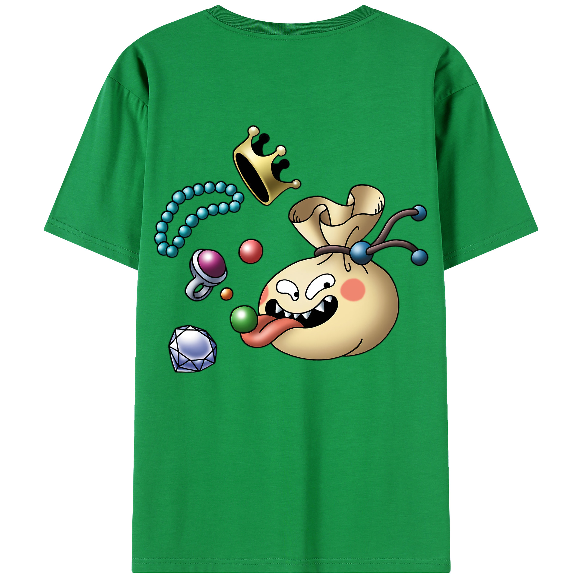（画像用） ドラゴンクエスト Doragon Kuesuto Dragon Quest レディース半袖Tシャツ(バックプリント)