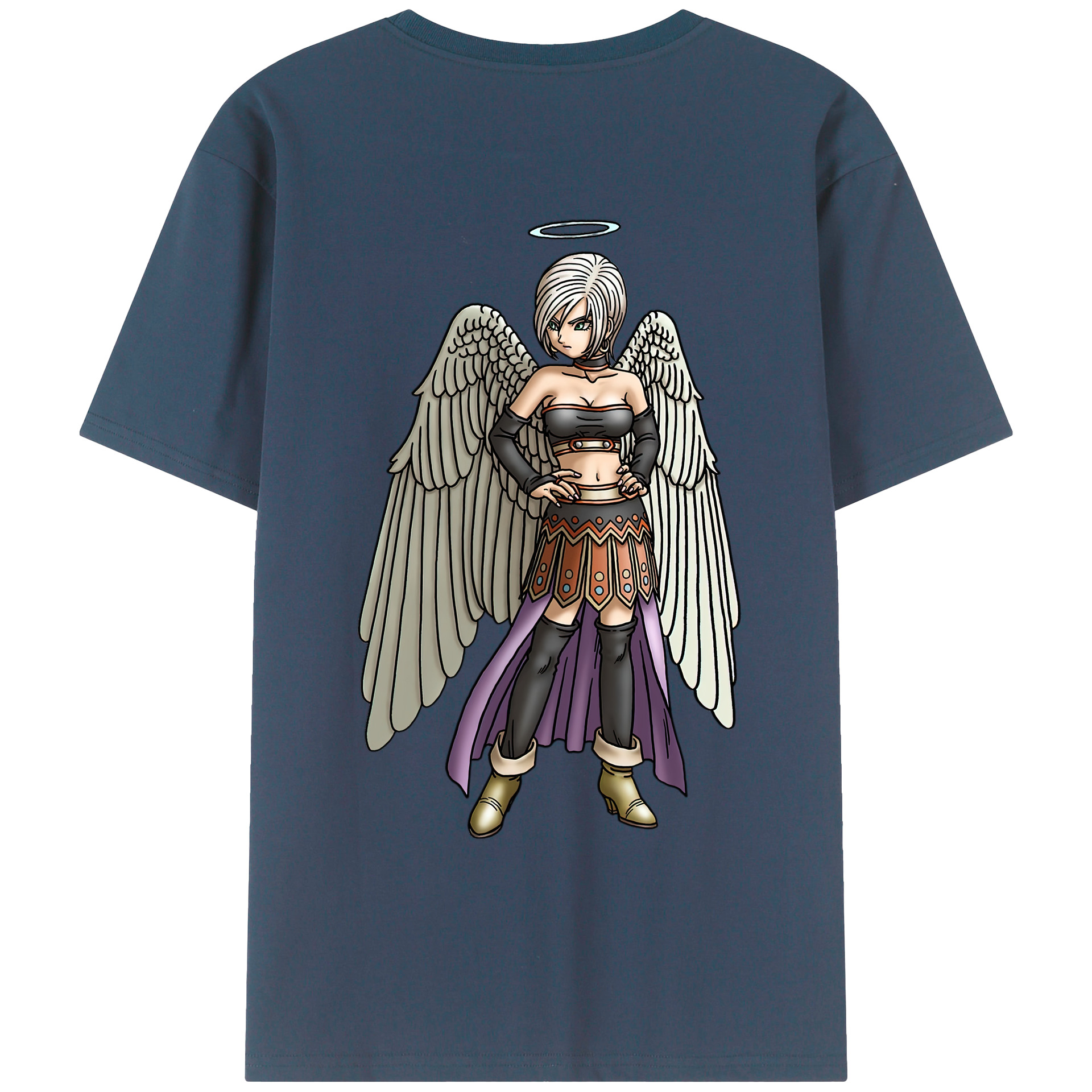 （画像用） ドラゴンクエスト Doragon Kuesuto Dragon Quest レディース半袖Tシャツ(バックプリント)