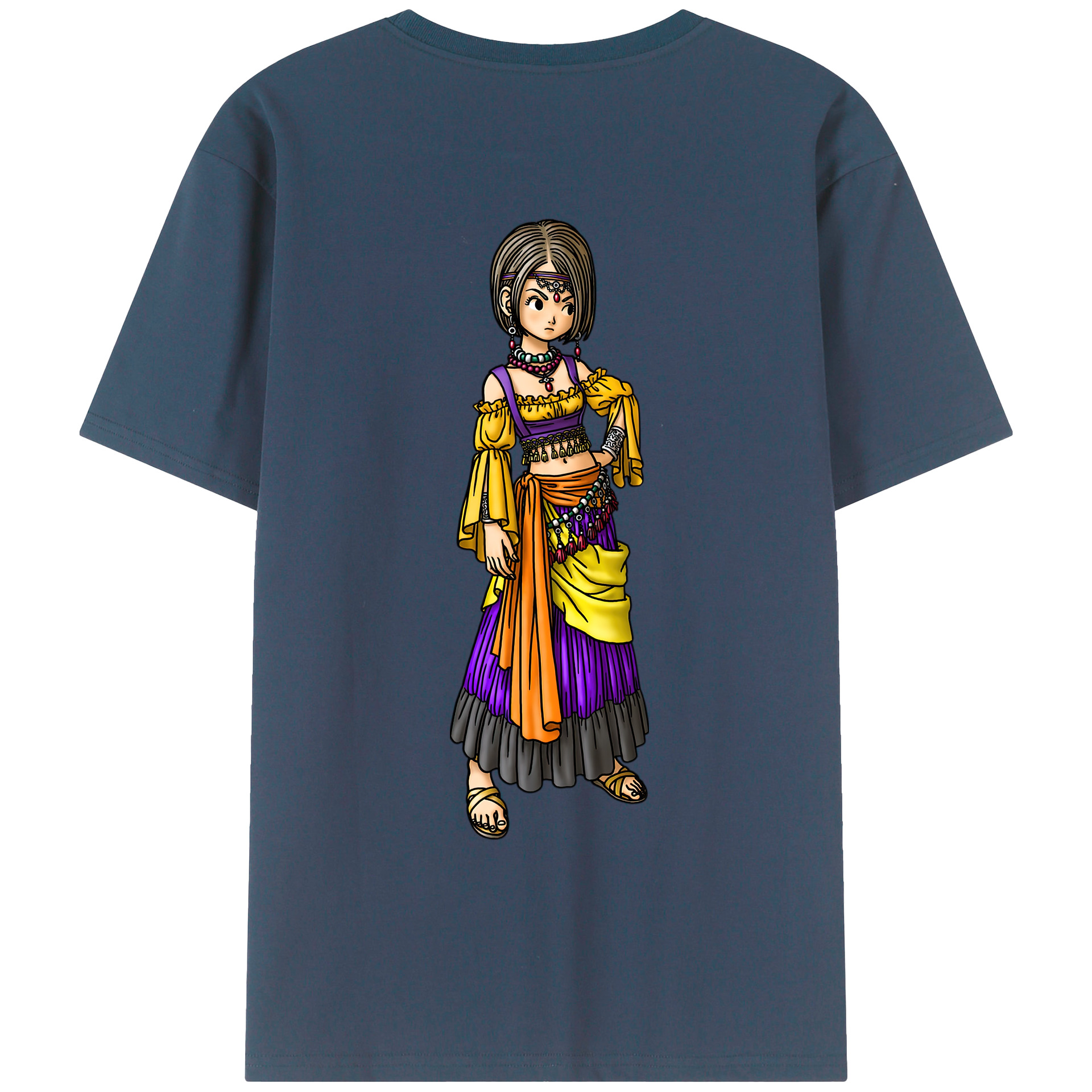 （画像用） ドラゴンクエスト Doragon Kuesuto Dragon Quest レディース半袖Tシャツ(バックプリント)