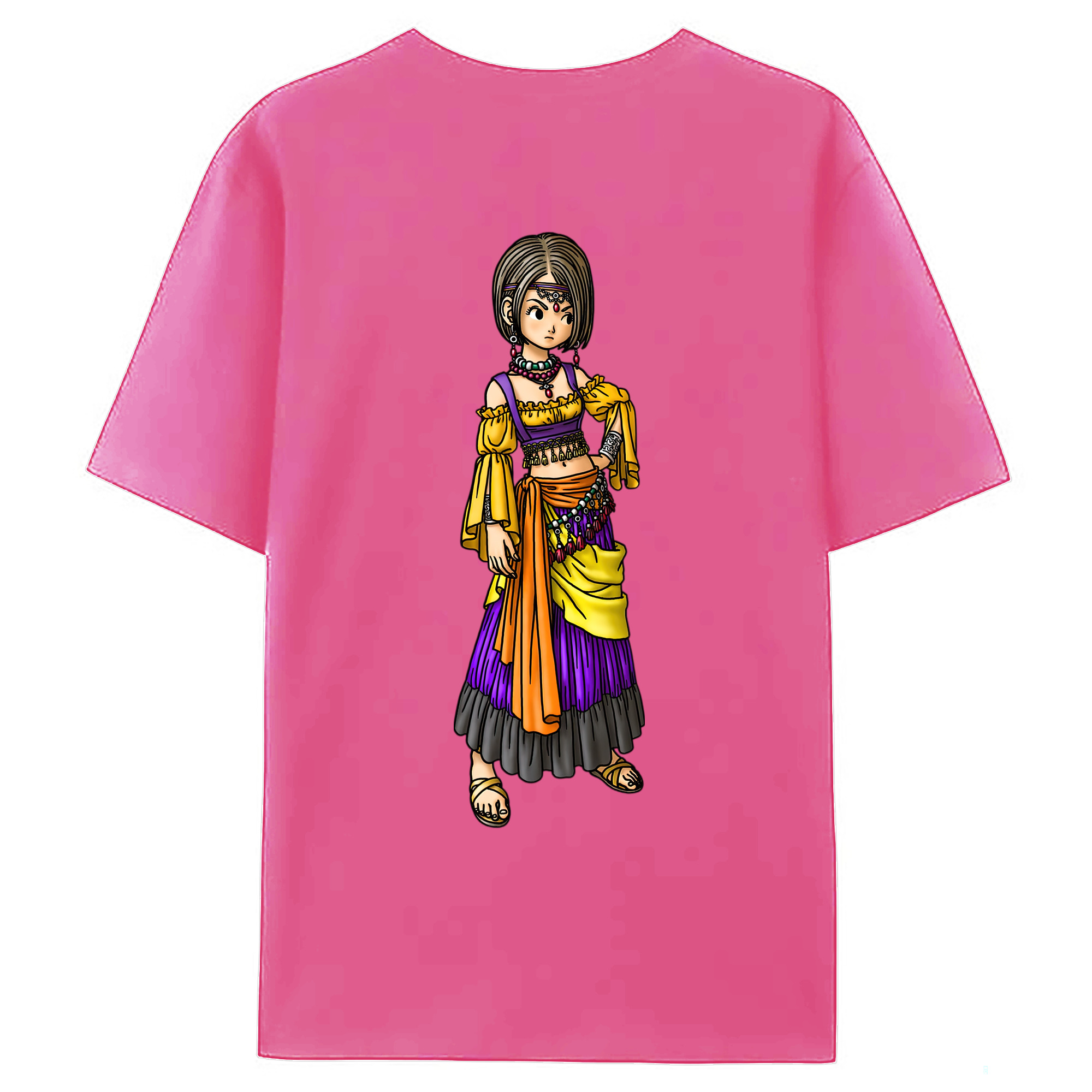 （画像用） ドラゴンクエスト Doragon Kuesuto Dragon Quest レディース半袖Tシャツ(バックプリント)