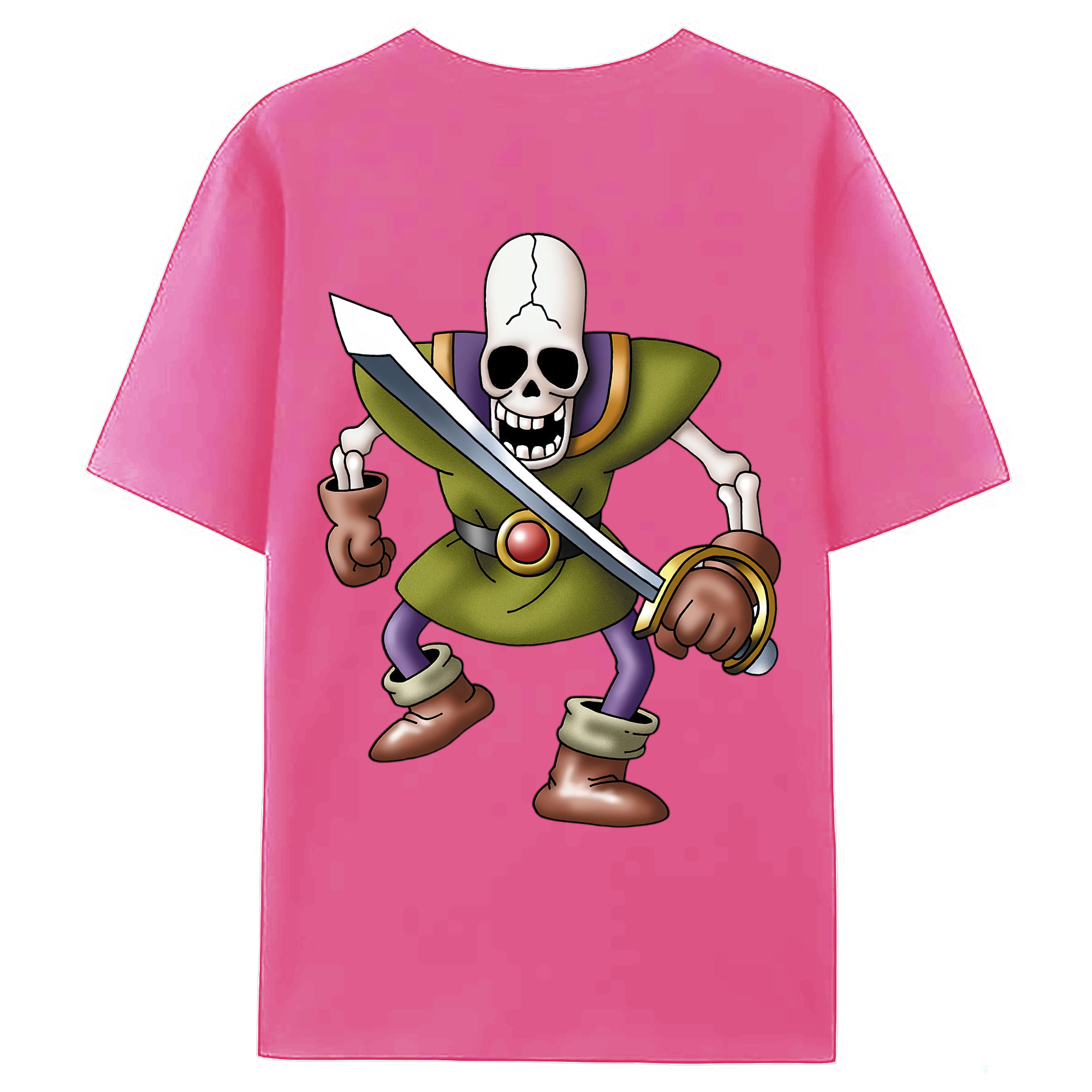 （画像用） ドラゴンクエスト Doragon Kuesuto Dragon Quest レディース半袖Tシャツ(バックプリント)