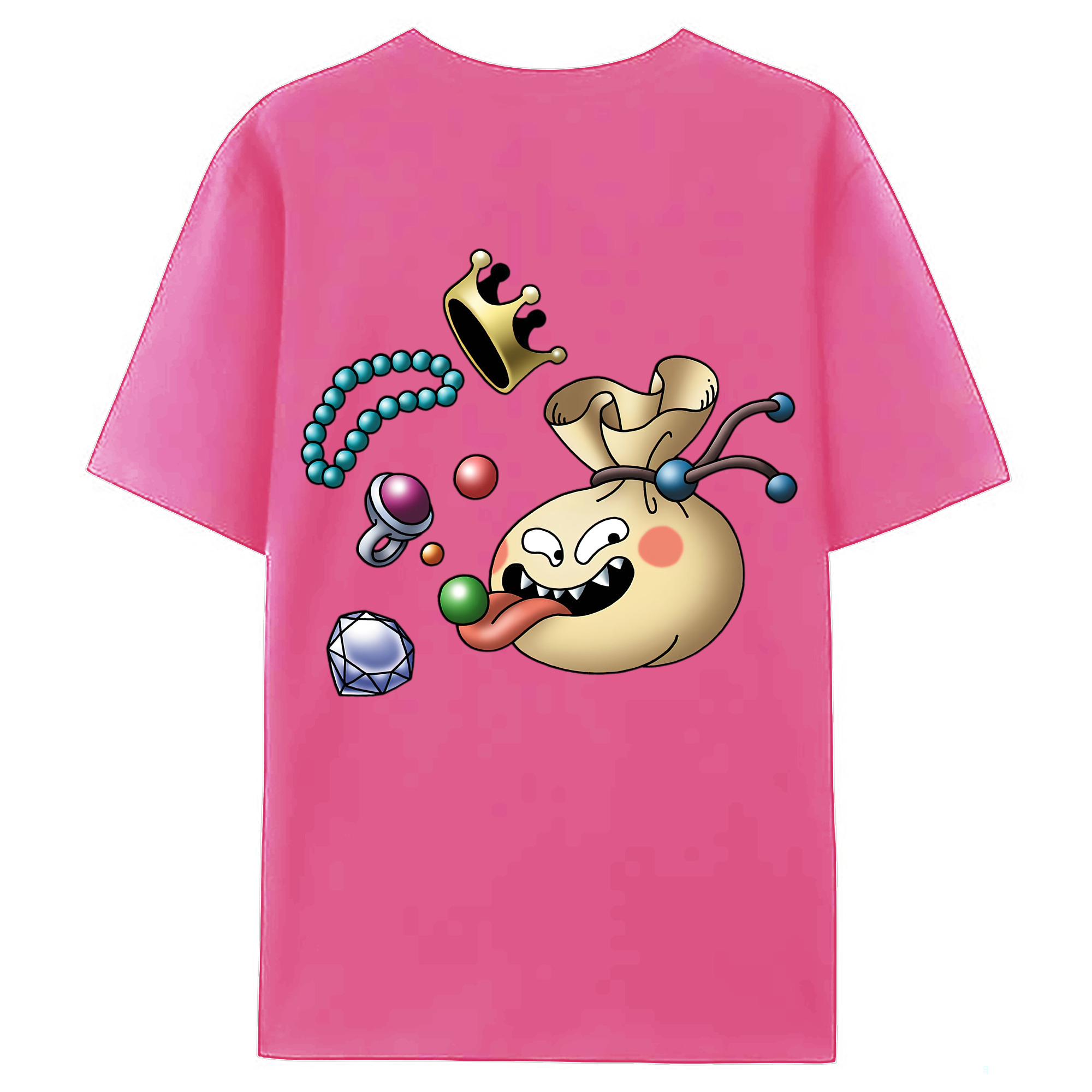 （画像用） ドラゴンクエスト Doragon Kuesuto Dragon Quest レディース半袖Tシャツ(バックプリント)