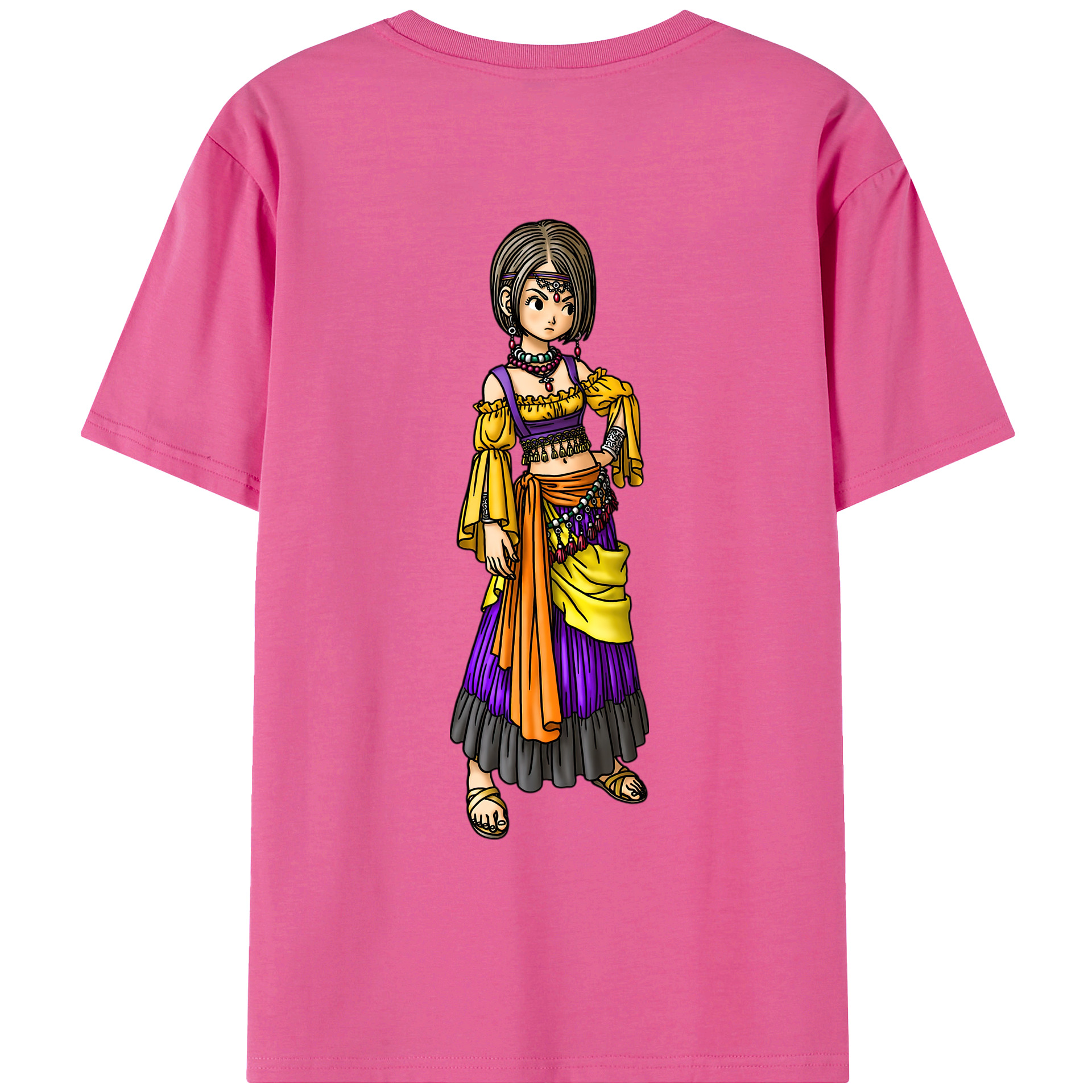 （画像用） ドラゴンクエスト Doragon Kuesuto Dragon Quest レディース半袖Tシャツ(バックプリント)