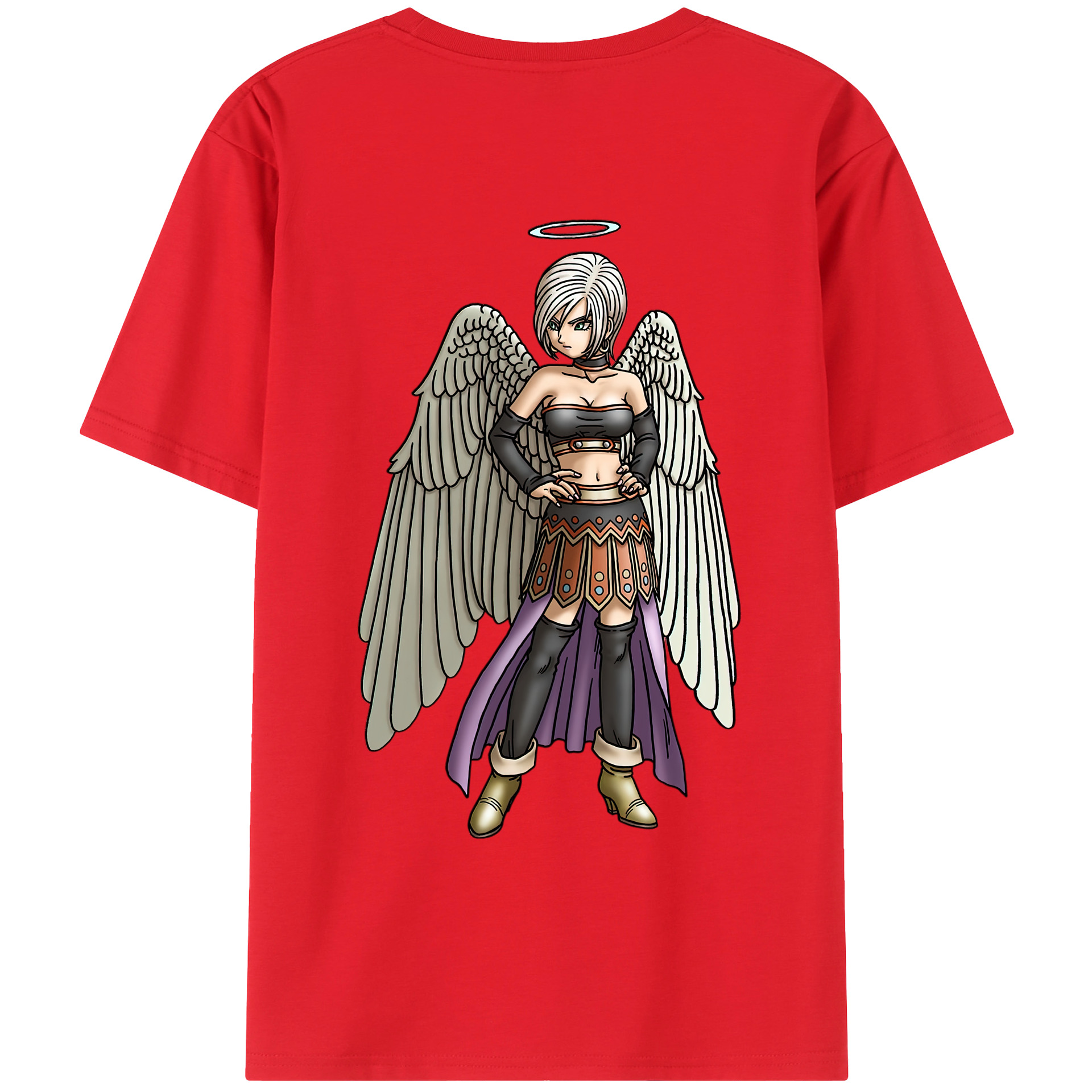 （画像用） ドラゴンクエスト Doragon Kuesuto Dragon Quest レディース半袖Tシャツ(バックプリント)