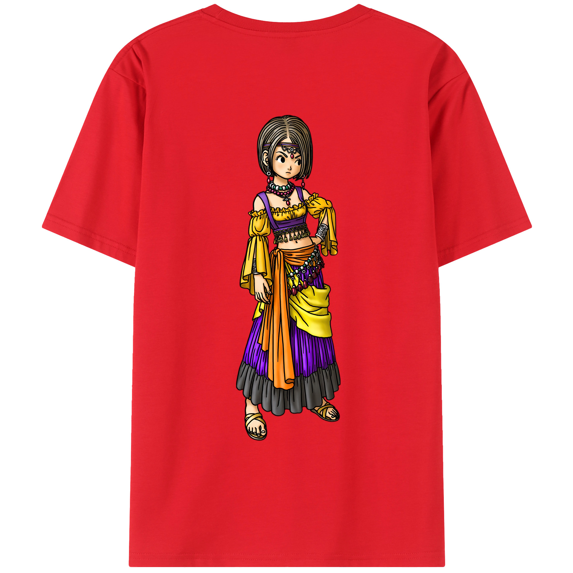 （画像用） ドラゴンクエスト Doragon Kuesuto Dragon Quest レディース半袖Tシャツ(バックプリント)