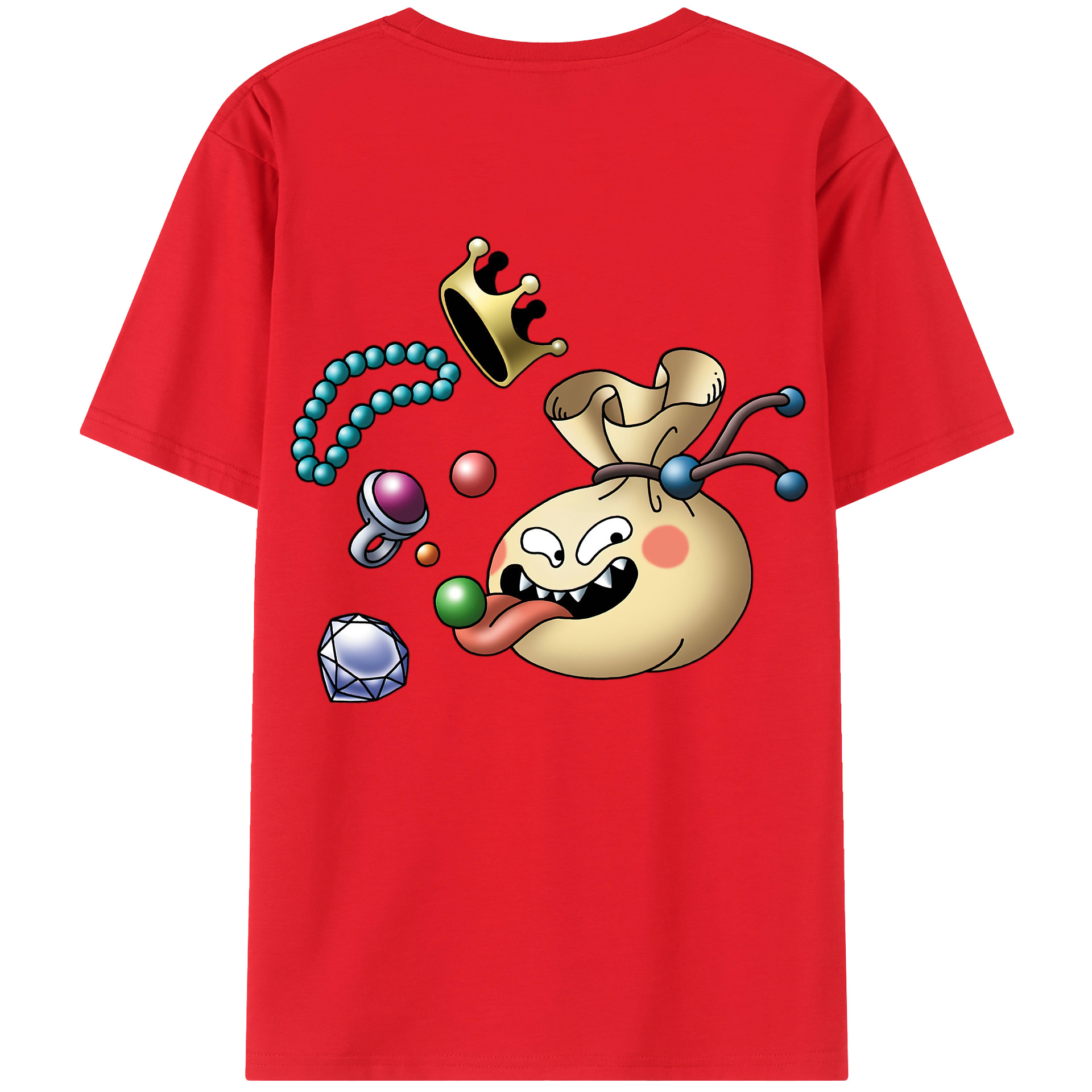 （画像用） ドラゴンクエスト Doragon Kuesuto Dragon Quest レディース半袖Tシャツ(バックプリント)