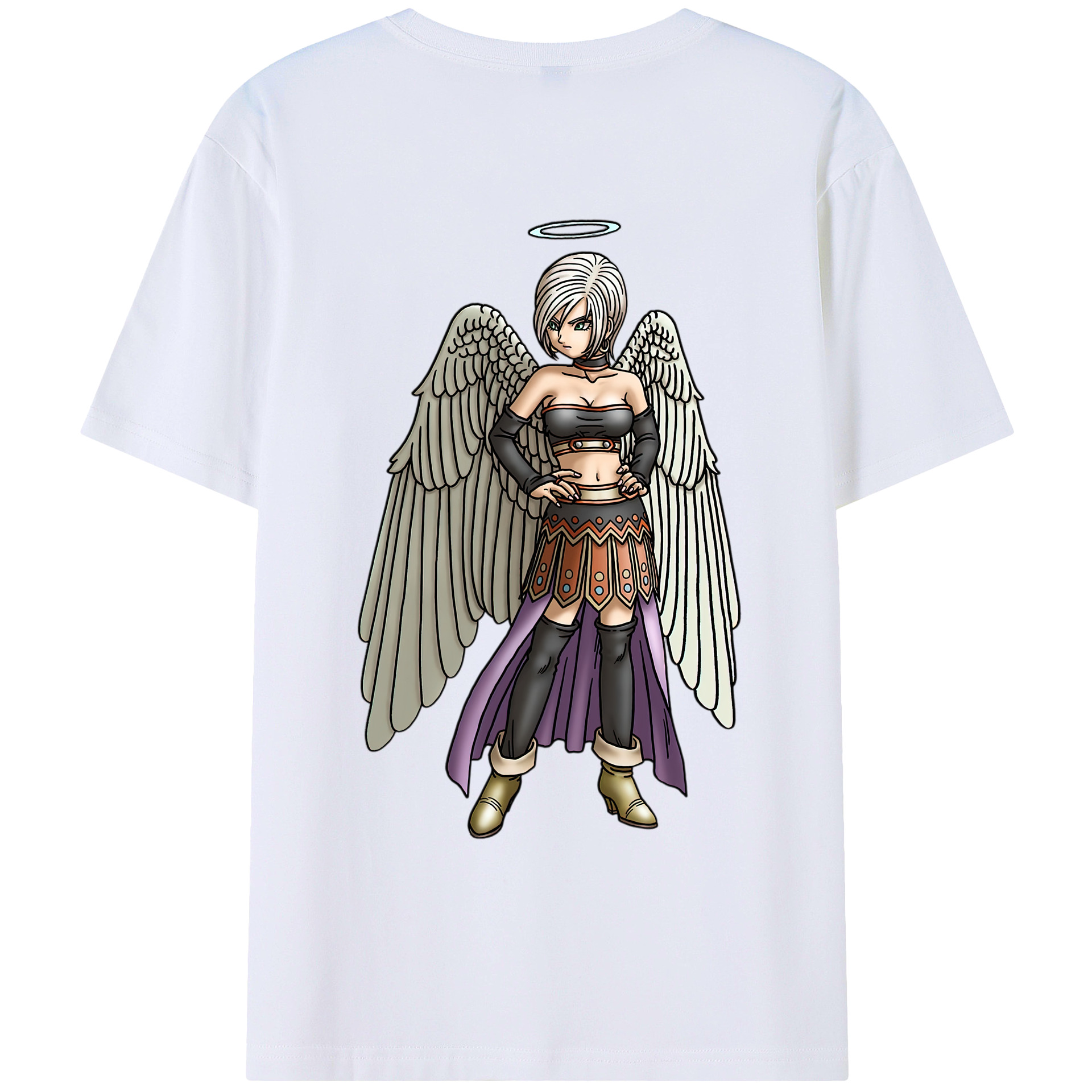 （画像用） ドラゴンクエスト Doragon Kuesuto Dragon Quest レディース半袖Tシャツ(バックプリント)