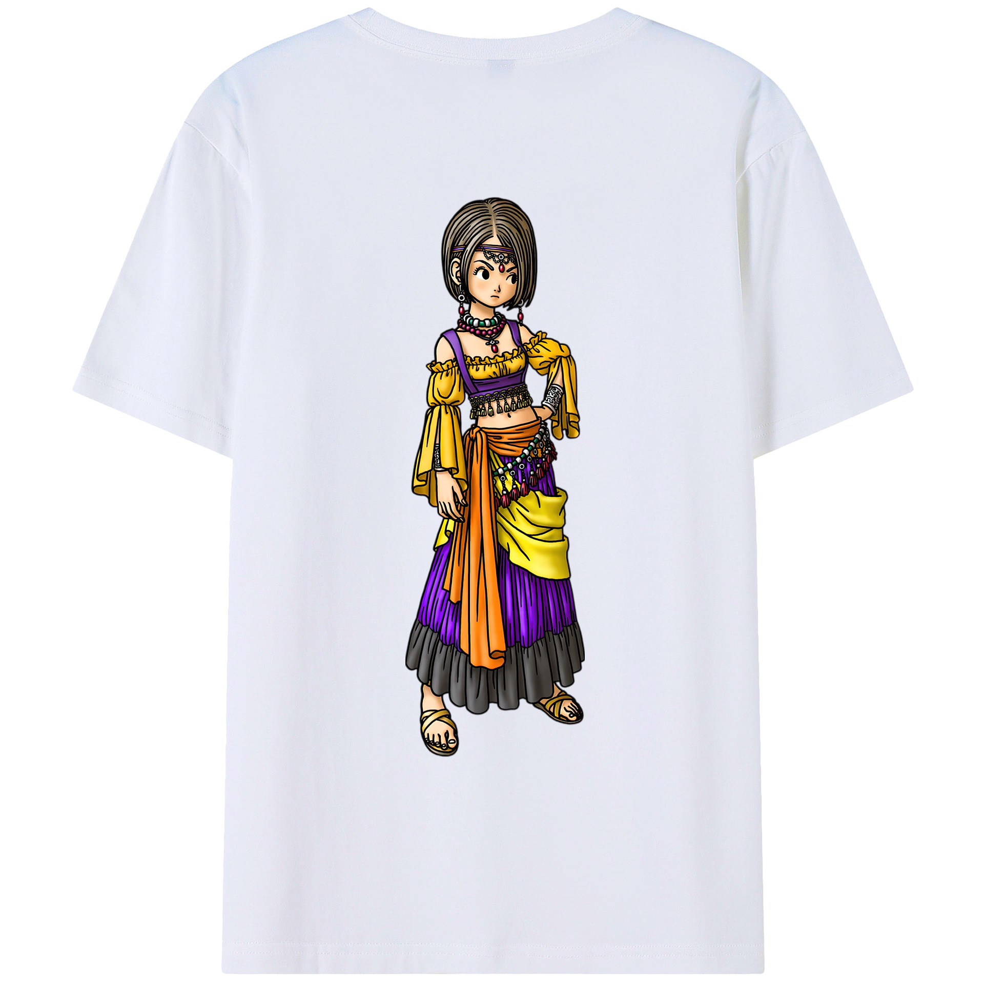 （画像用） ドラゴンクエスト Doragon Kuesuto Dragon Quest レディース半袖Tシャツ(バックプリント)