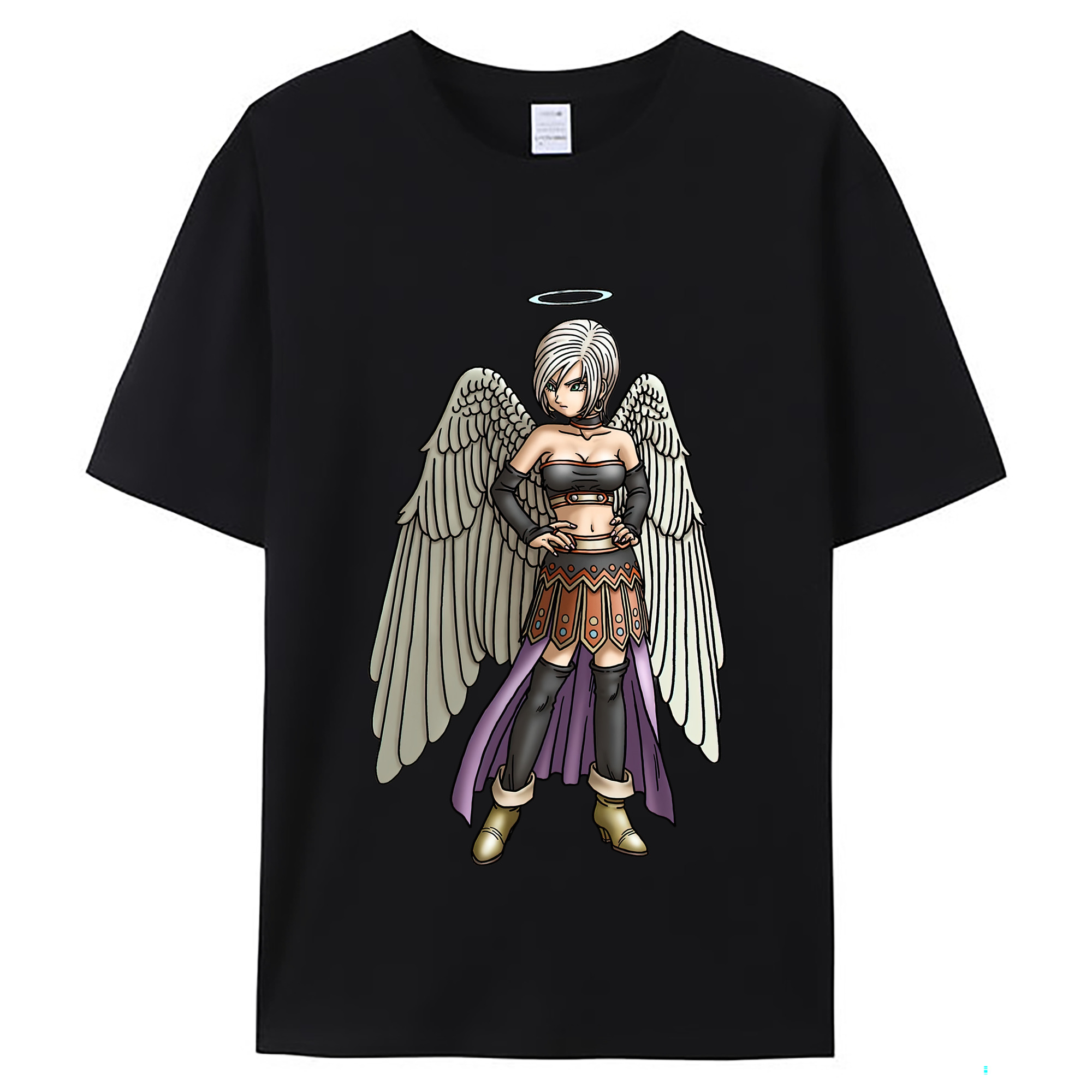 （画像用） ドラゴンクエスト Doragon Kuesuto Dragon Quest レディースカジュアルプリントTシャツ（綿100％）