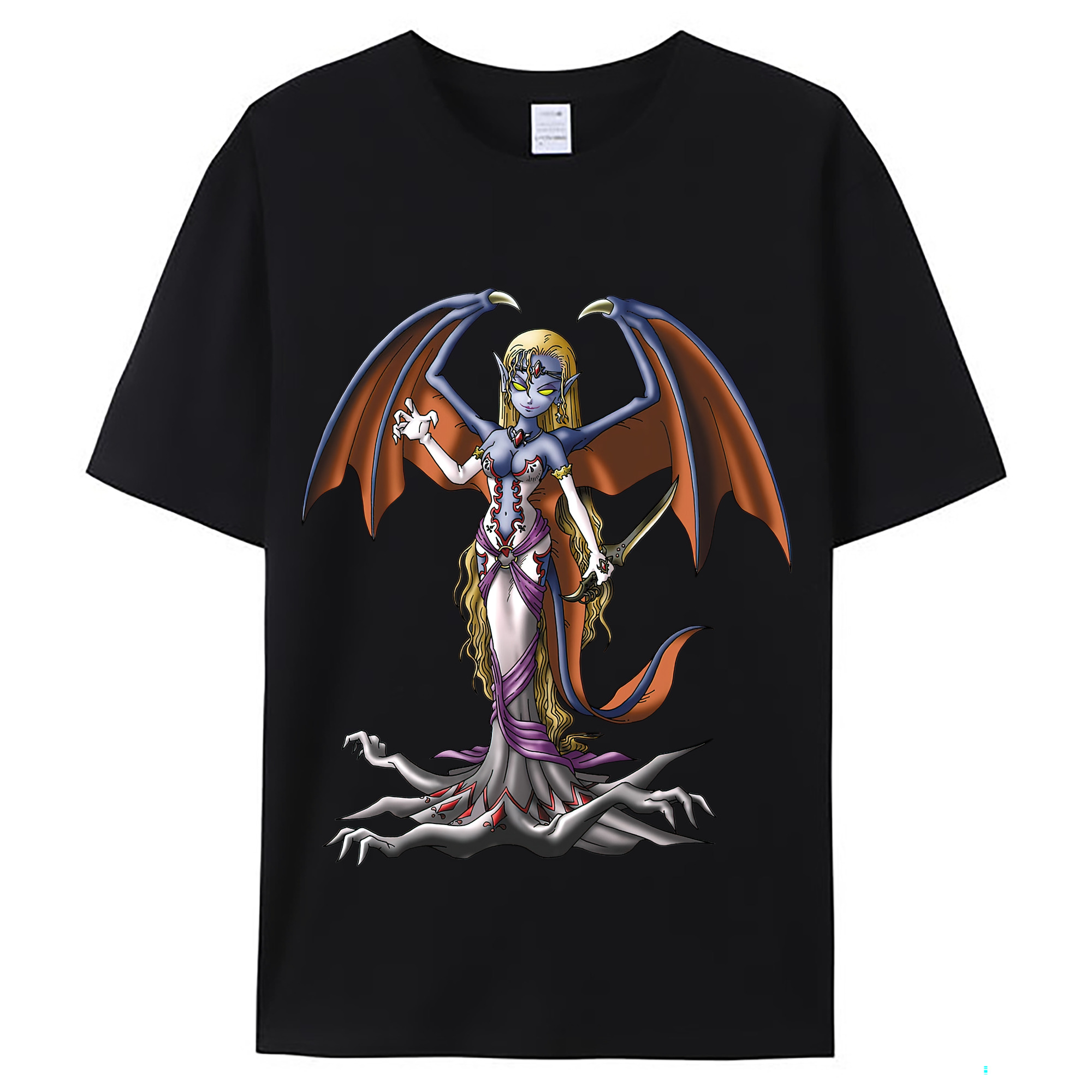 （画像用） ドラゴンクエスト Doragon Kuesuto Dragon Quest レディースカジュアルプリントTシャツ（綿100％）