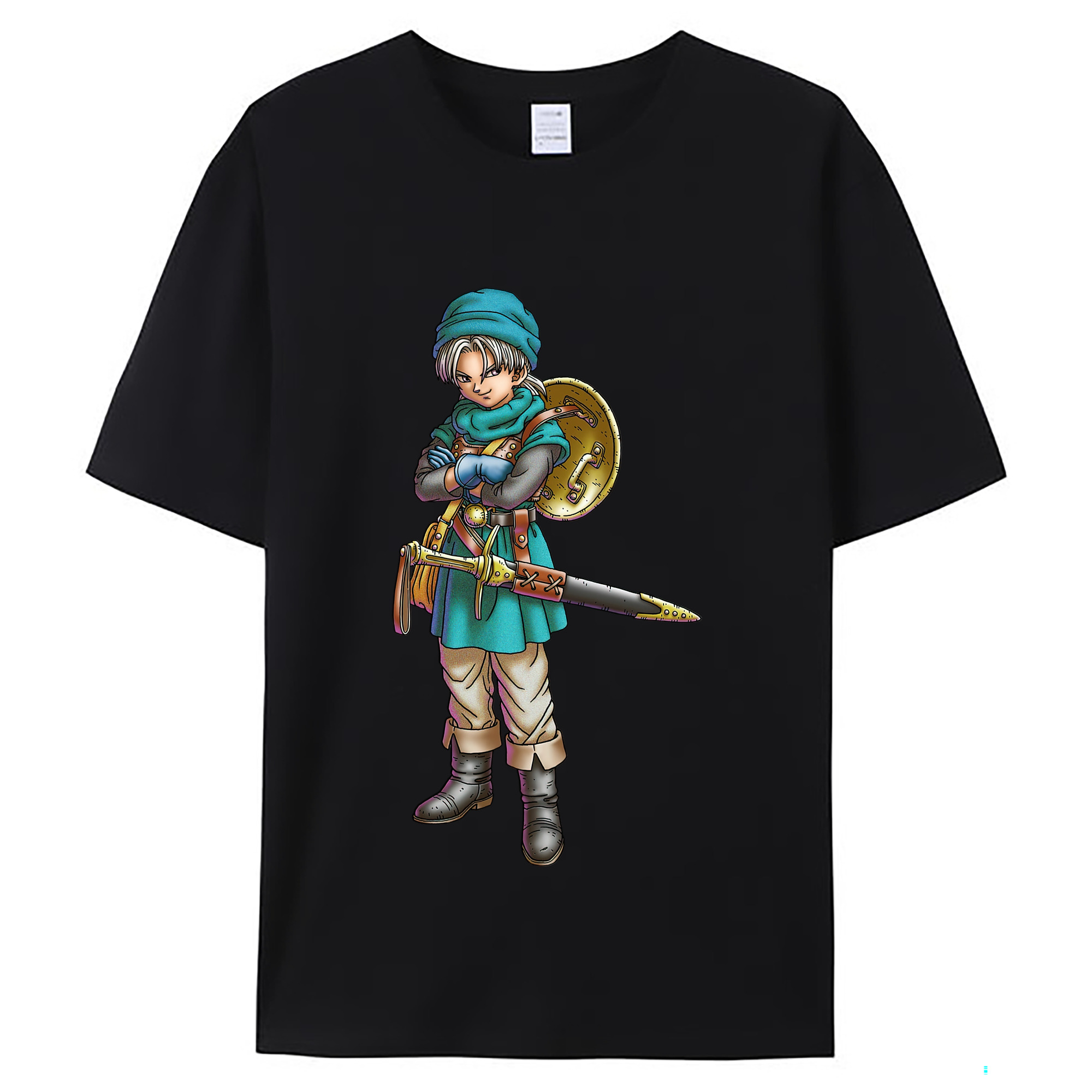 （画像用） ドラゴンクエスト Doragon Kuesuto Dragon Quest レディースカジュアルプリントTシャツ（綿100％）