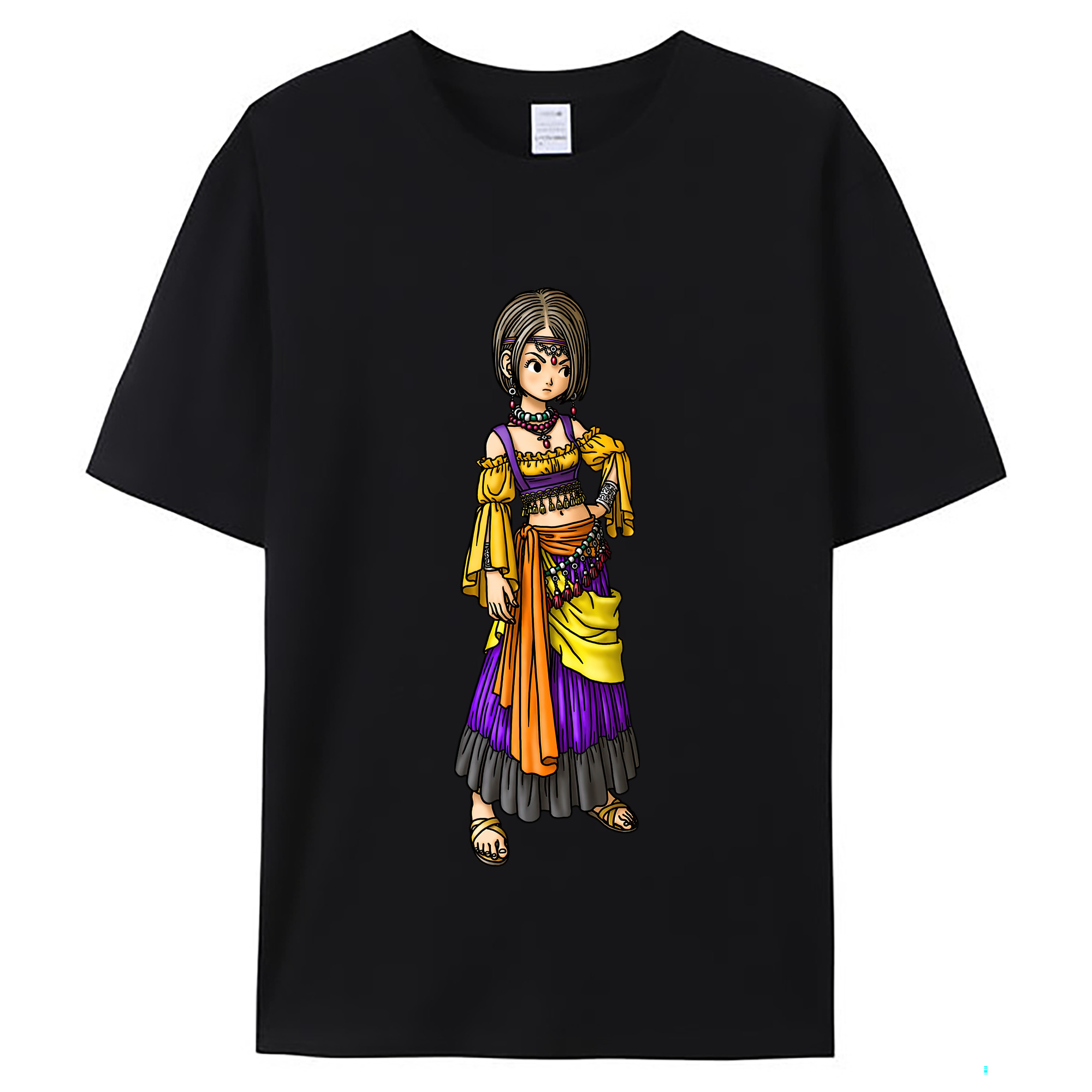 （画像用） ドラゴンクエスト Doragon Kuesuto Dragon Quest レディースカジュアルプリントTシャツ（綿100％）