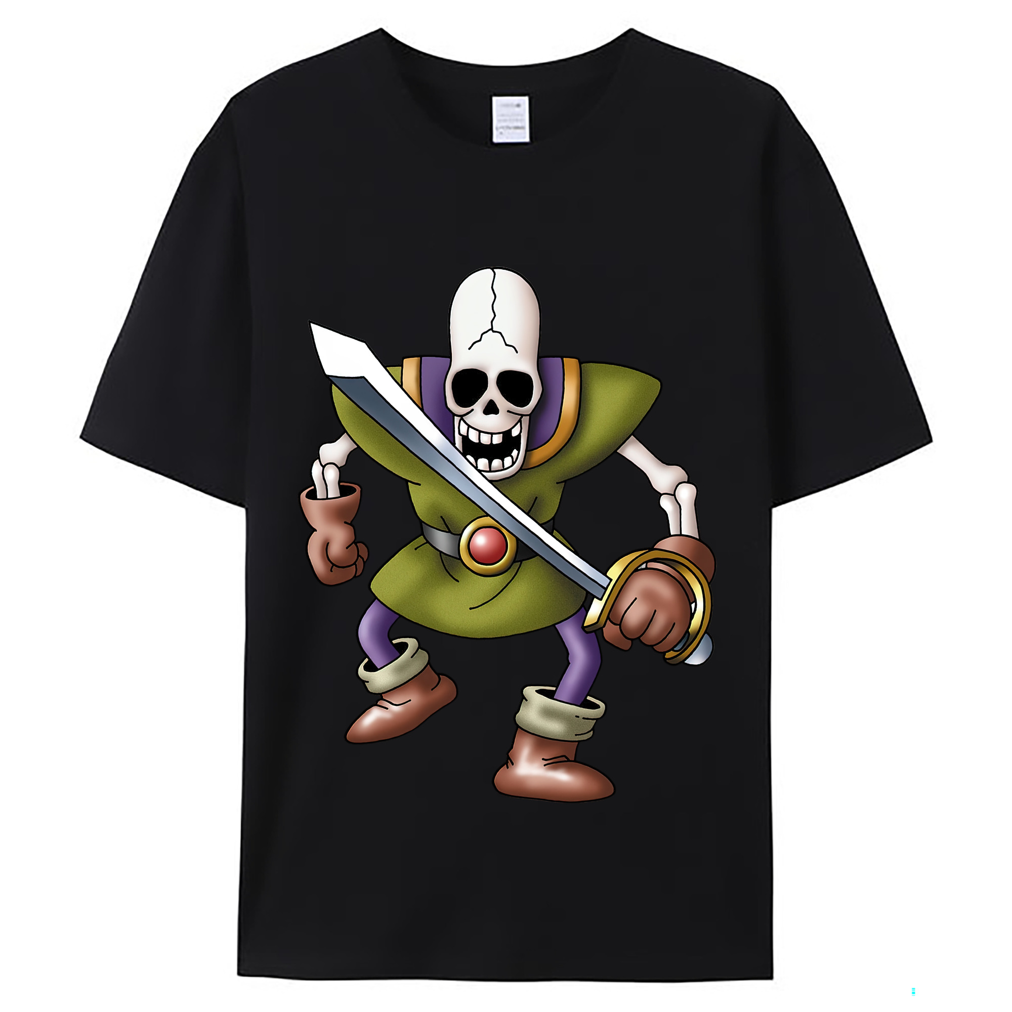 （画像用） ドラゴンクエスト Doragon Kuesuto Dragon Quest レディースカジュアルプリントTシャツ（綿100％）