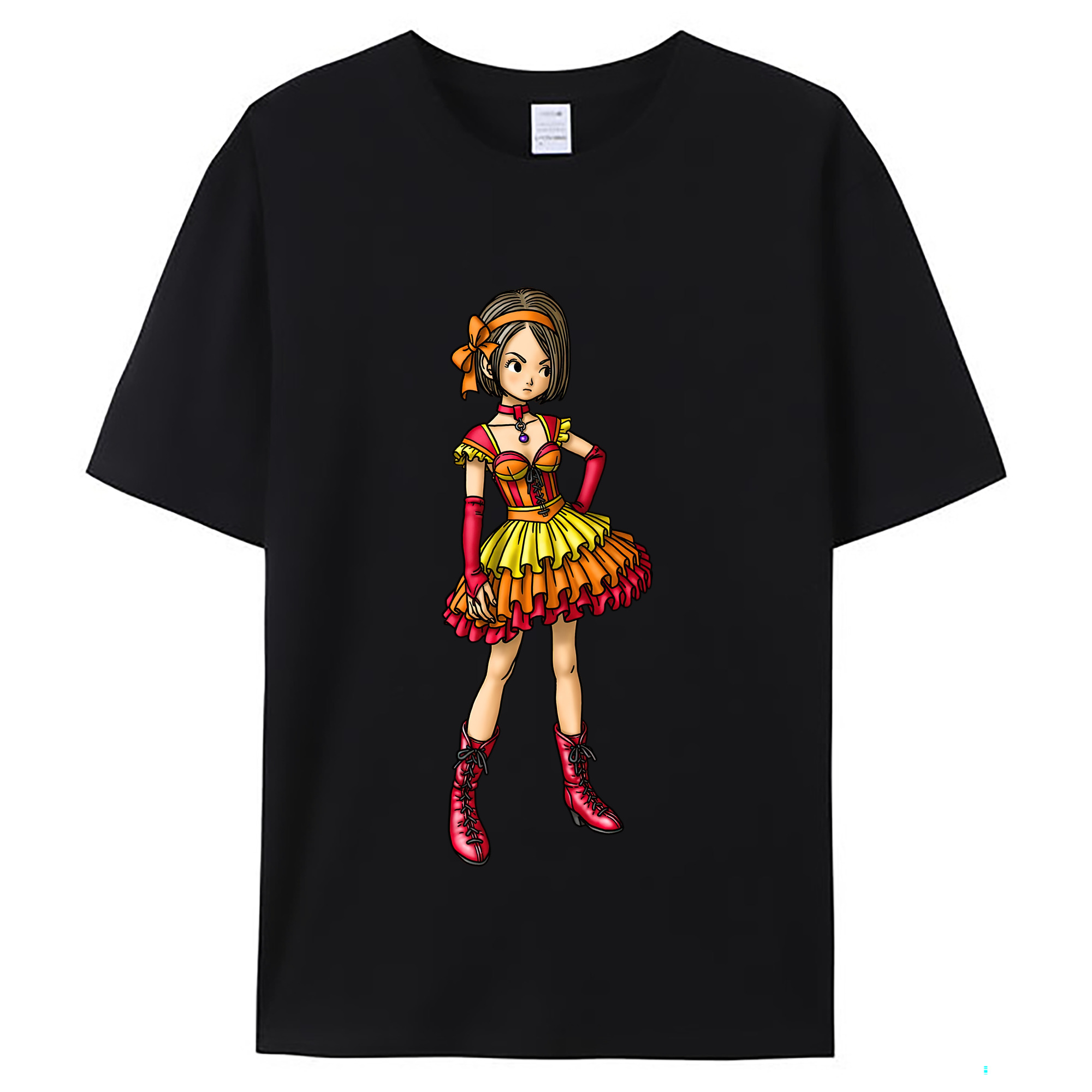 （画像用） ドラゴンクエスト Doragon Kuesuto Dragon Quest レディースカジュアルプリントTシャツ（綿100％）