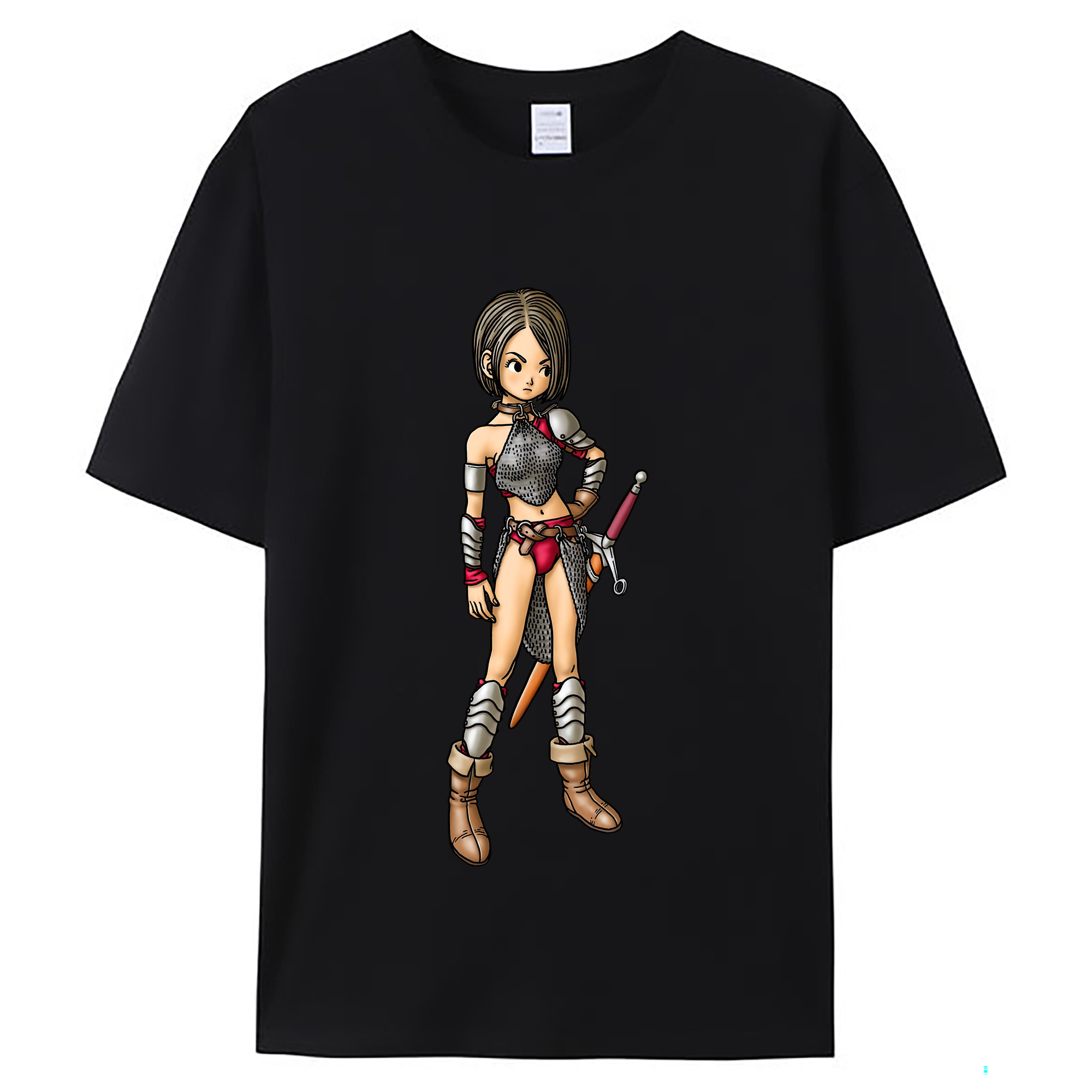 （画像用） ドラゴンクエスト Doragon Kuesuto Dragon Quest レディースカジュアルプリントTシャツ（綿100％）