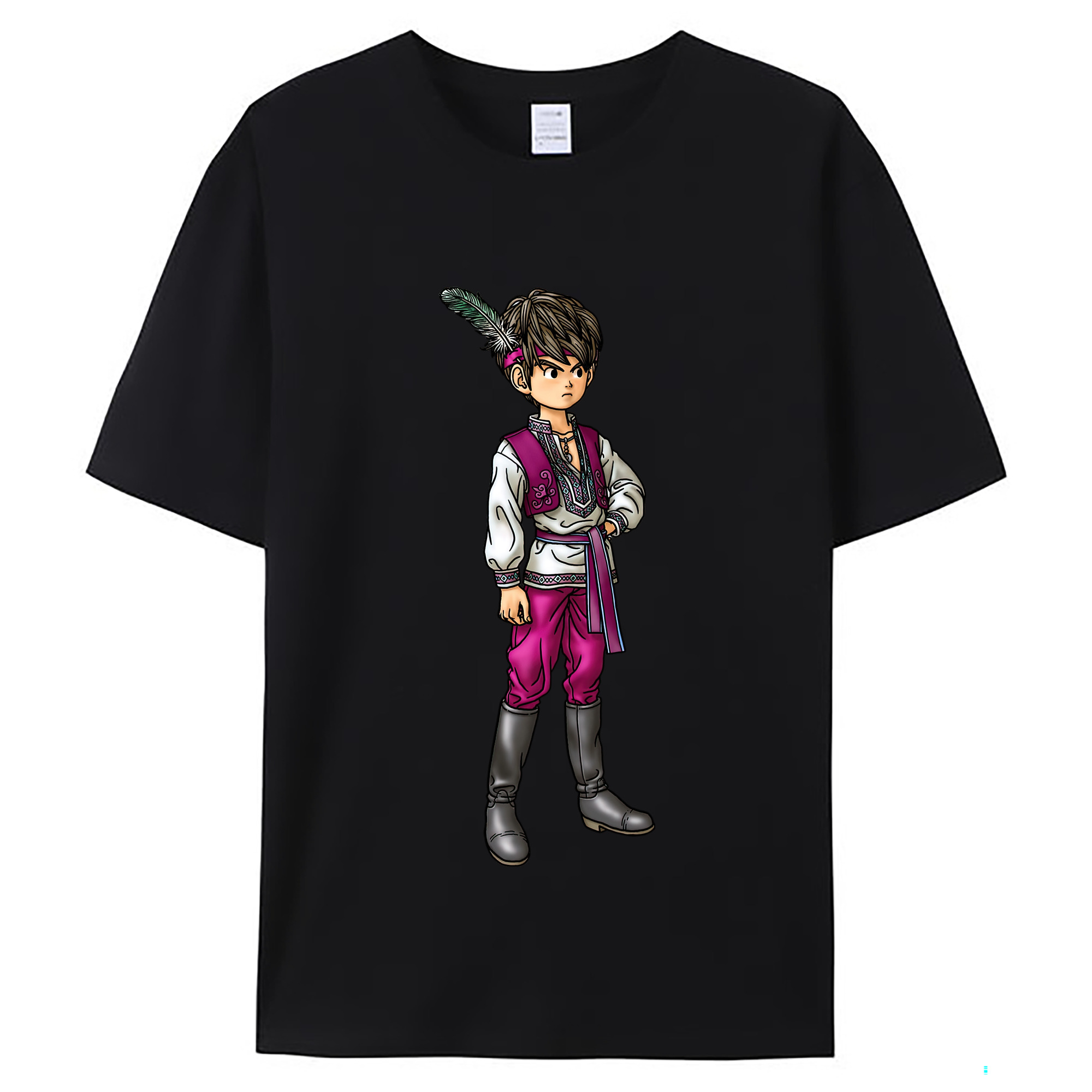 （画像用） ドラゴンクエスト Doragon Kuesuto Dragon Quest レディースカジュアルプリントTシャツ（綿100％）