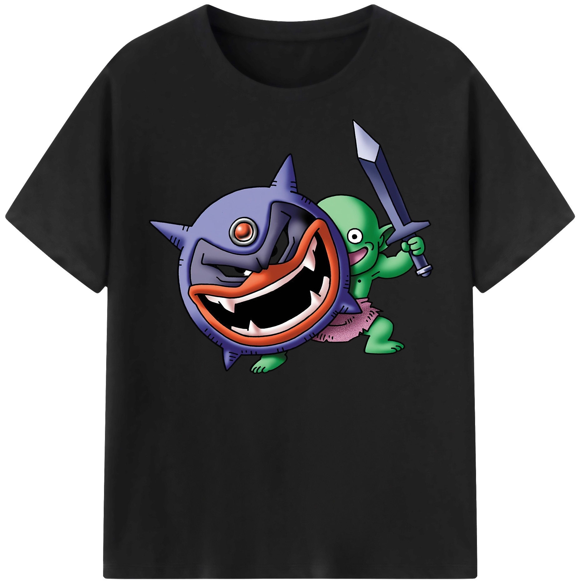 （画像用） ドラゴンクエスト Doragon Kuesuto Dragon Quest レディースカジュアルプリントTシャツ（綿100％）
