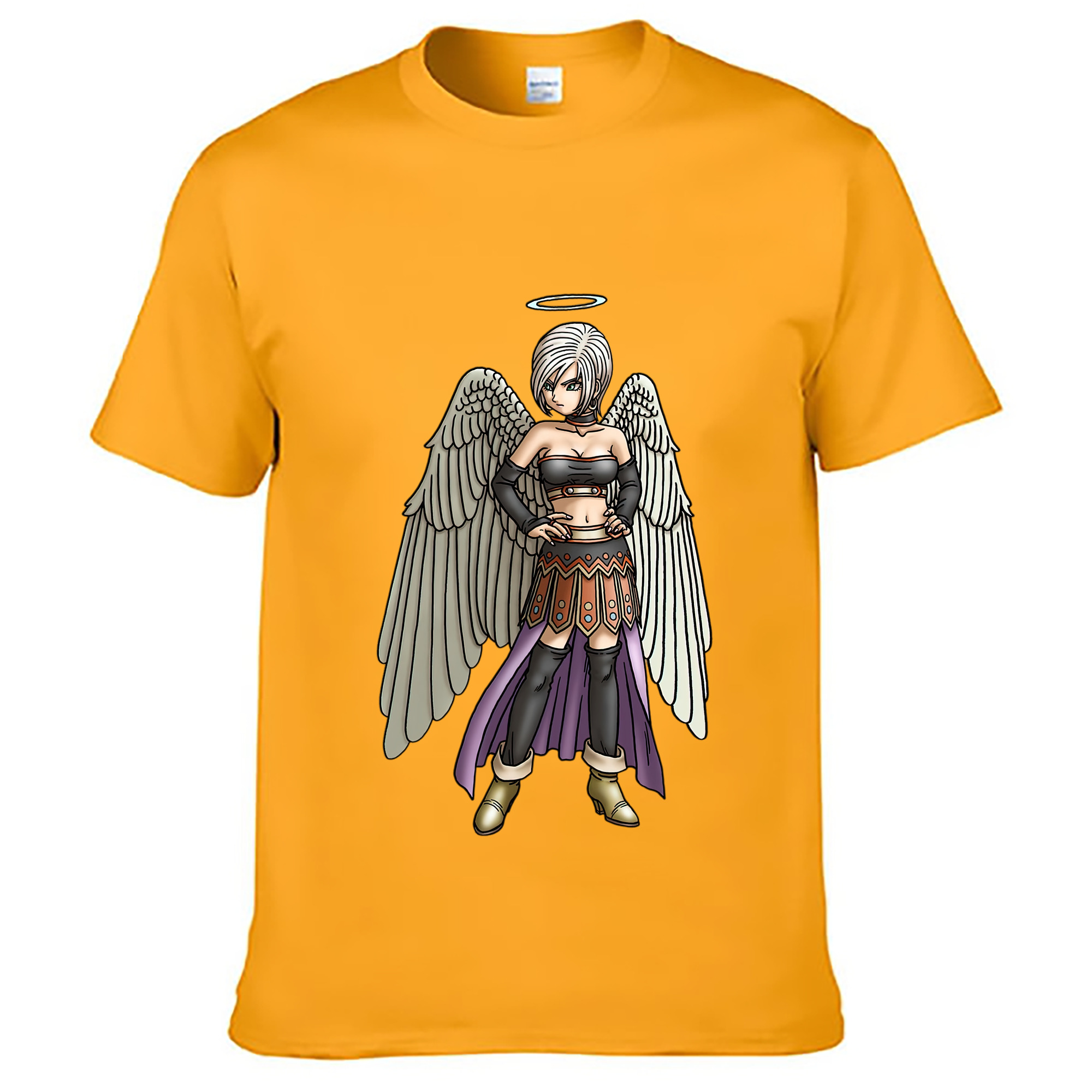 （画像用） ドラゴンクエスト Doragon Kuesuto Dragon Quest レディースカジュアルプリントTシャツ（綿100％）