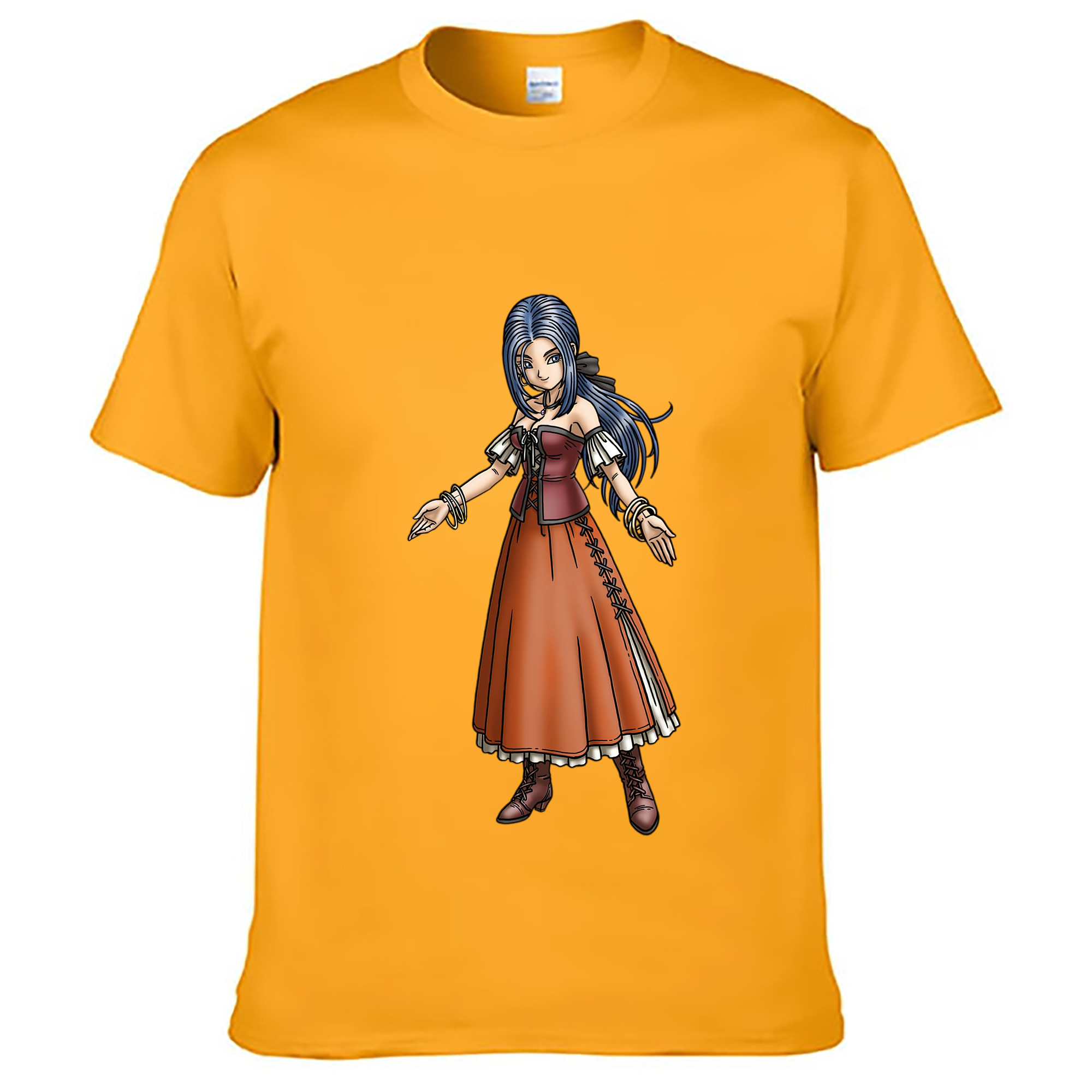 （画像用） ドラゴンクエスト Doragon Kuesuto Dragon Quest レディースカジュアルプリントTシャツ（綿100％）