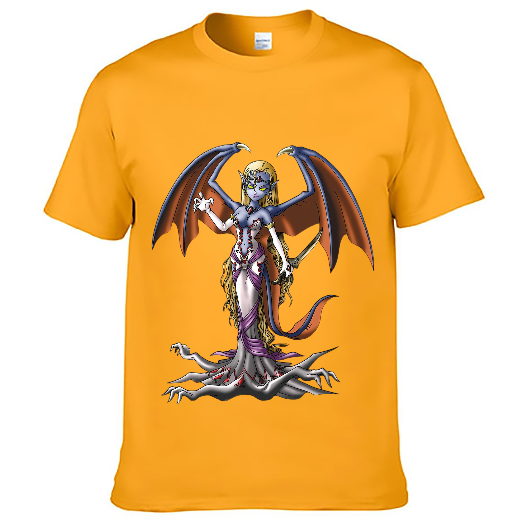 （画像用） ドラゴンクエスト Doragon Kuesuto Dragon Quest レディースカジュアルプリントTシャツ（綿100％）