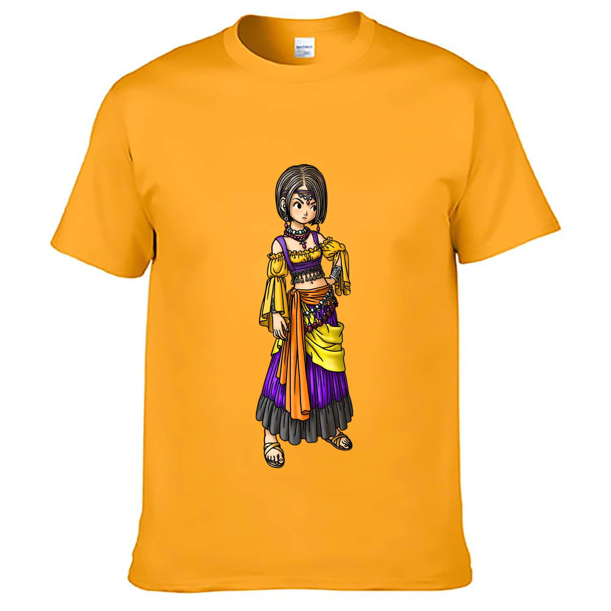 （画像用） ドラゴンクエスト Doragon Kuesuto Dragon Quest レディースカジュアルプリントTシャツ（綿100％）