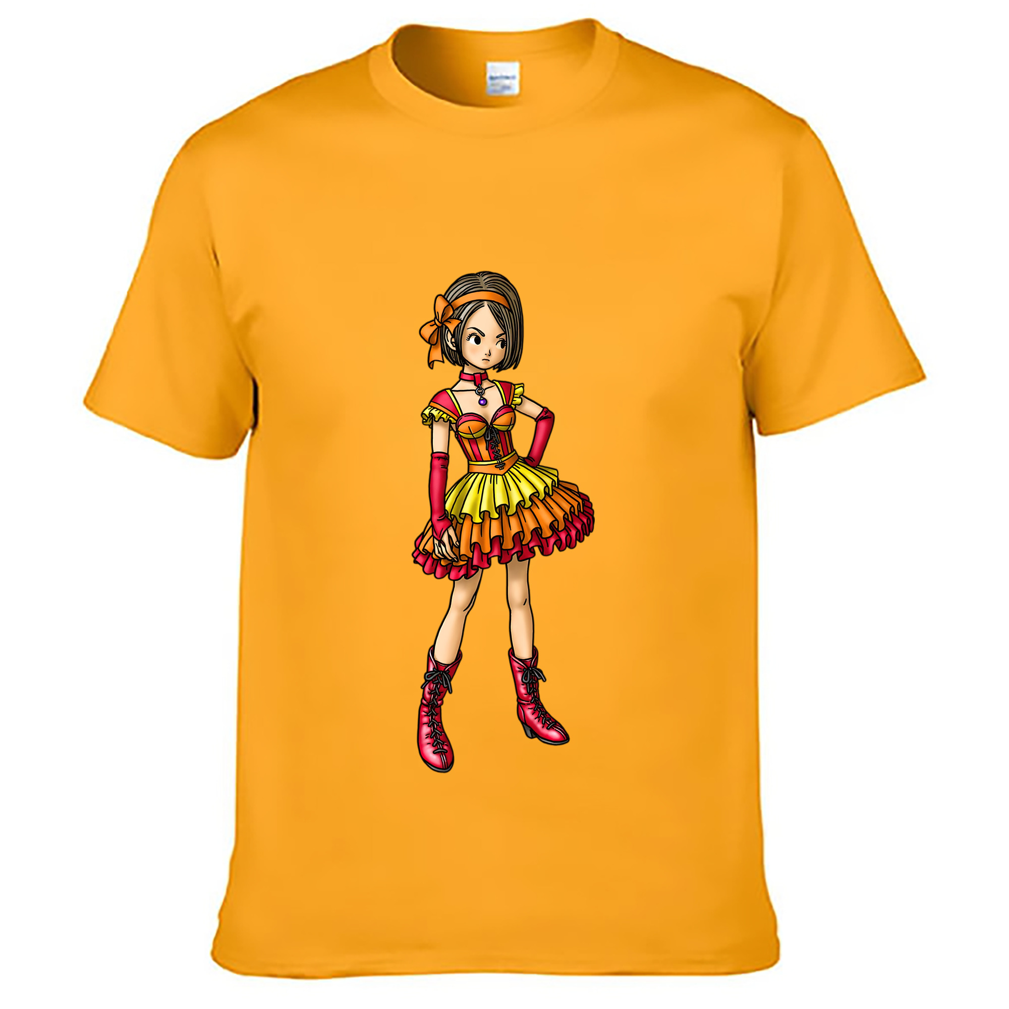 （画像用） ドラゴンクエスト Doragon Kuesuto Dragon Quest レディースカジュアルプリントTシャツ（綿100％）