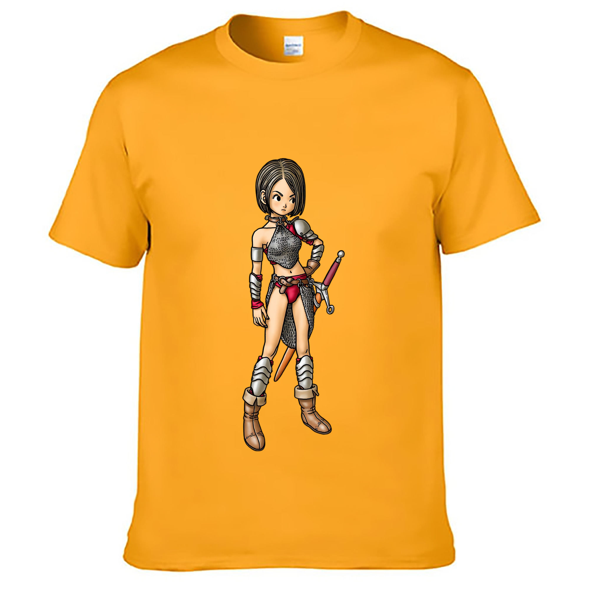 （画像用） ドラゴンクエスト Doragon Kuesuto Dragon Quest レディースカジュアルプリントTシャツ（綿100％）