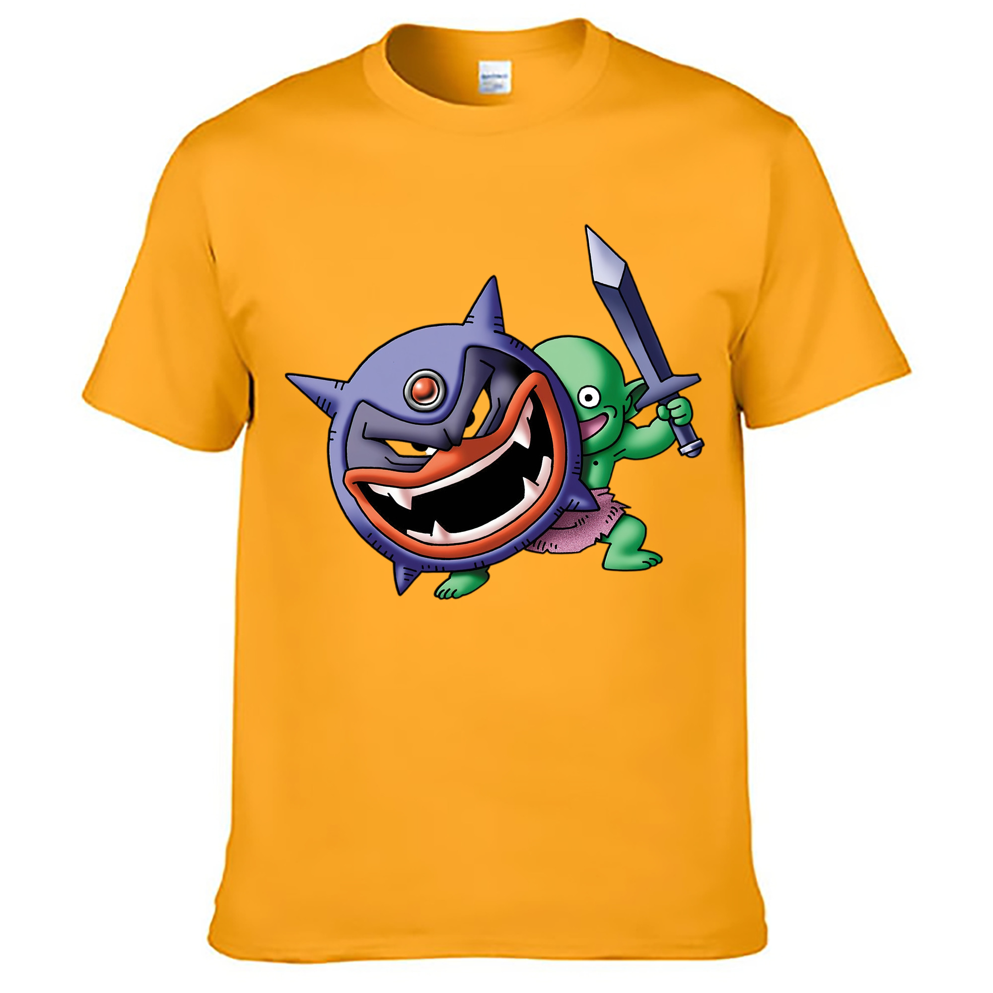 （画像用） ドラゴンクエスト Doragon Kuesuto Dragon Quest レディースカジュアルプリントTシャツ（綿100％）