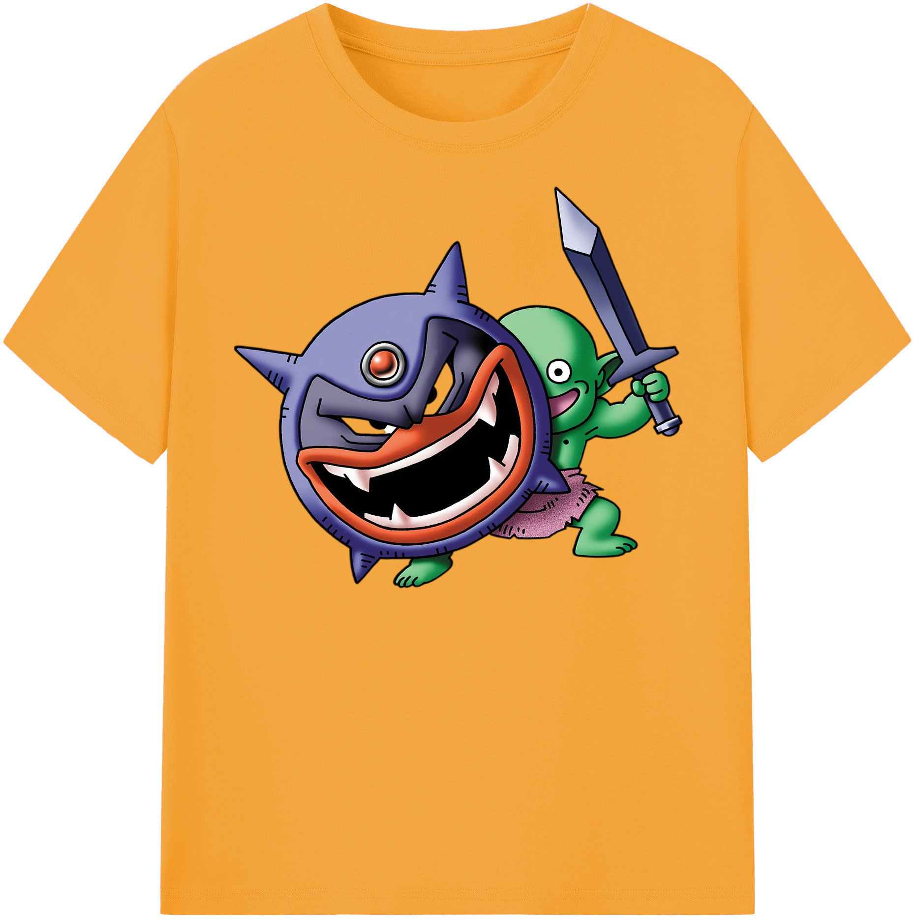 （画像用） ドラゴンクエスト Doragon Kuesuto Dragon Quest レディースカジュアルプリントTシャツ（綿100％）