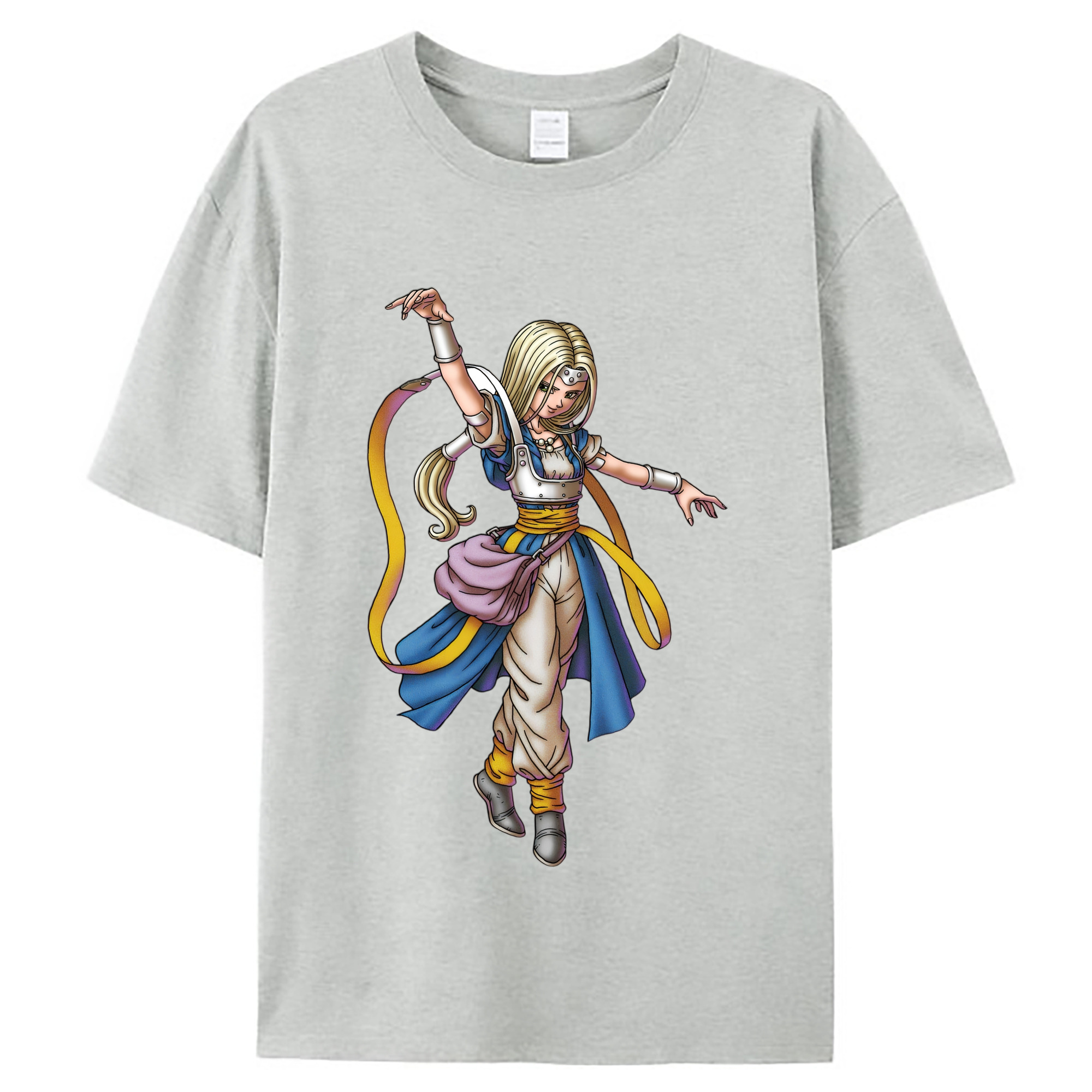（画像用） ドラゴンクエスト Doragon Kuesuto Dragon Quest レディースカジュアルプリントTシャツ（綿100％）