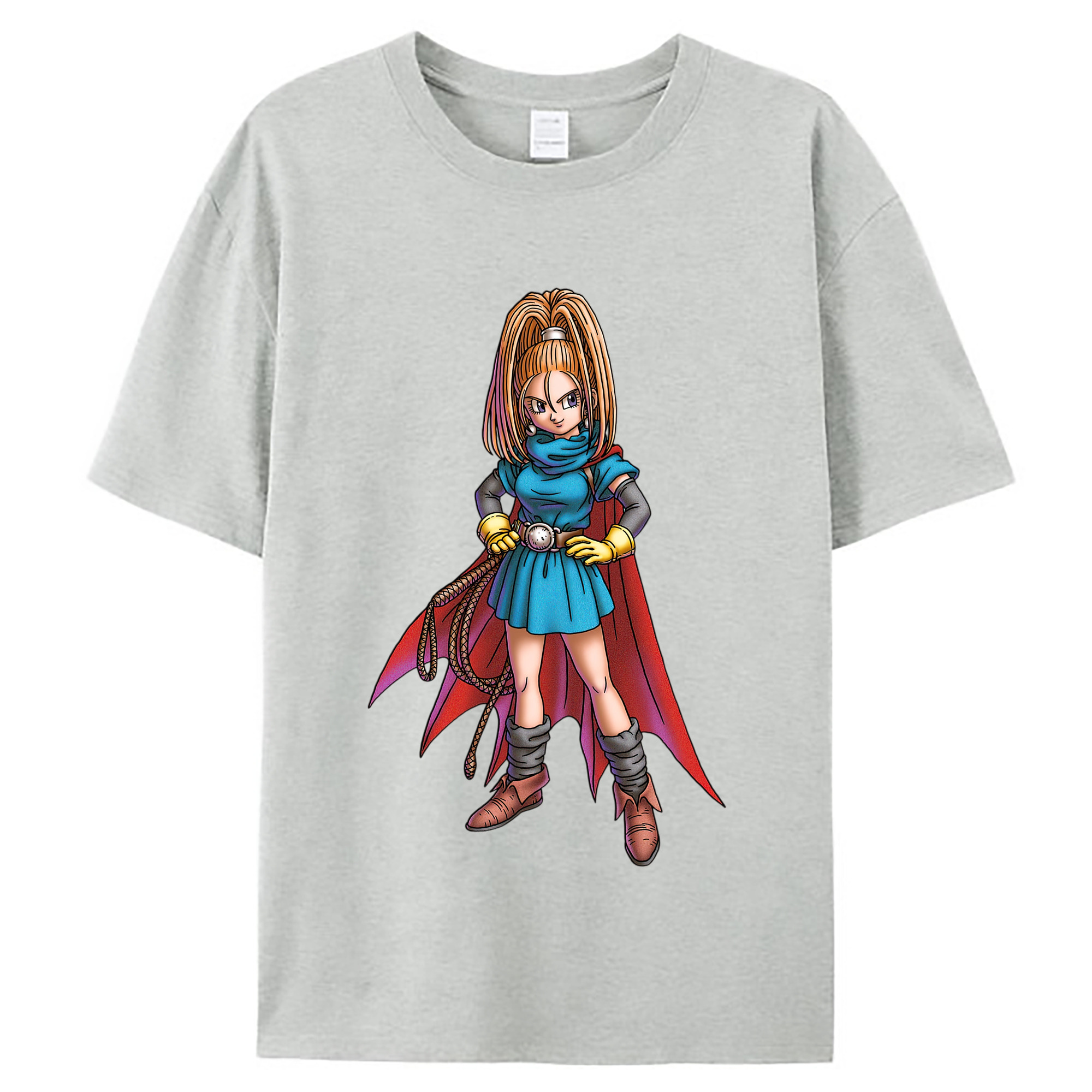 （画像用） ドラゴンクエスト Doragon Kuesuto Dragon Quest レディースカジュアルプリントTシャツ（綿100％）