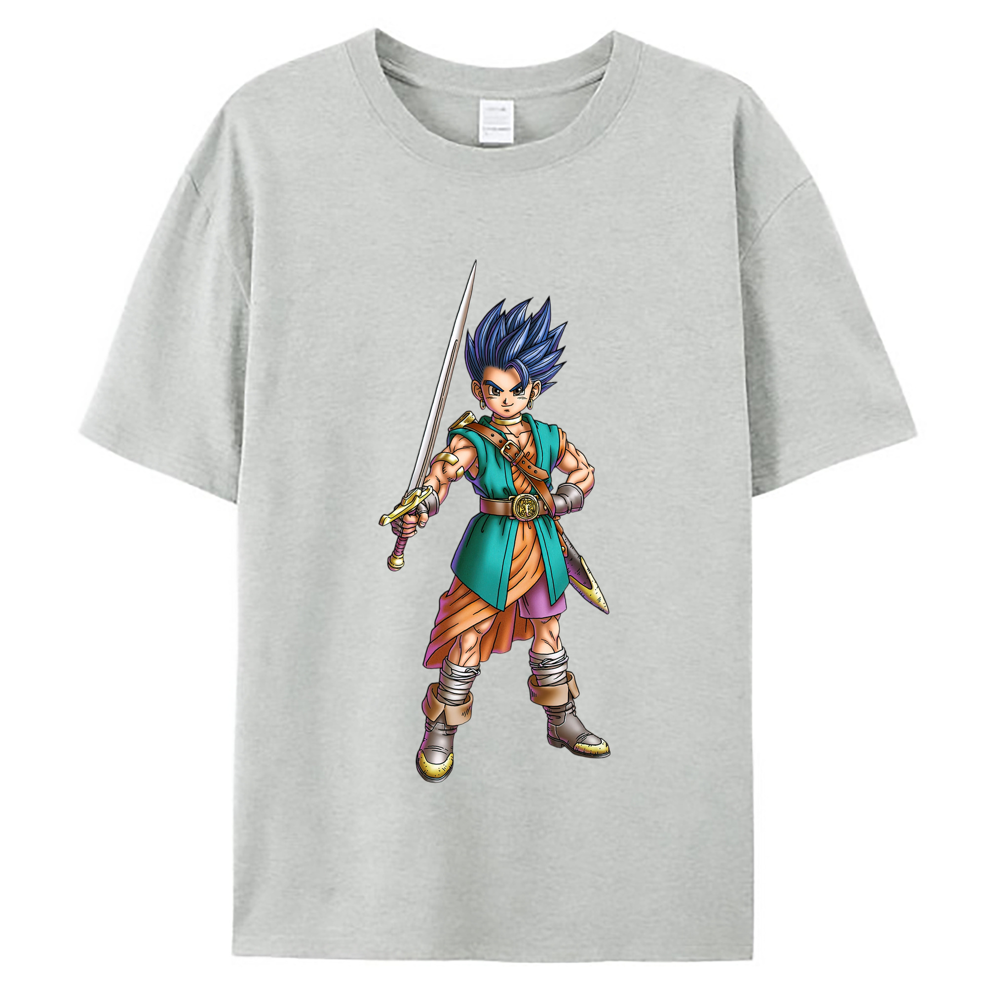 （画像用） ドラゴンクエスト Doragon Kuesuto Dragon Quest レディースカジュアルプリントTシャツ（綿100％）