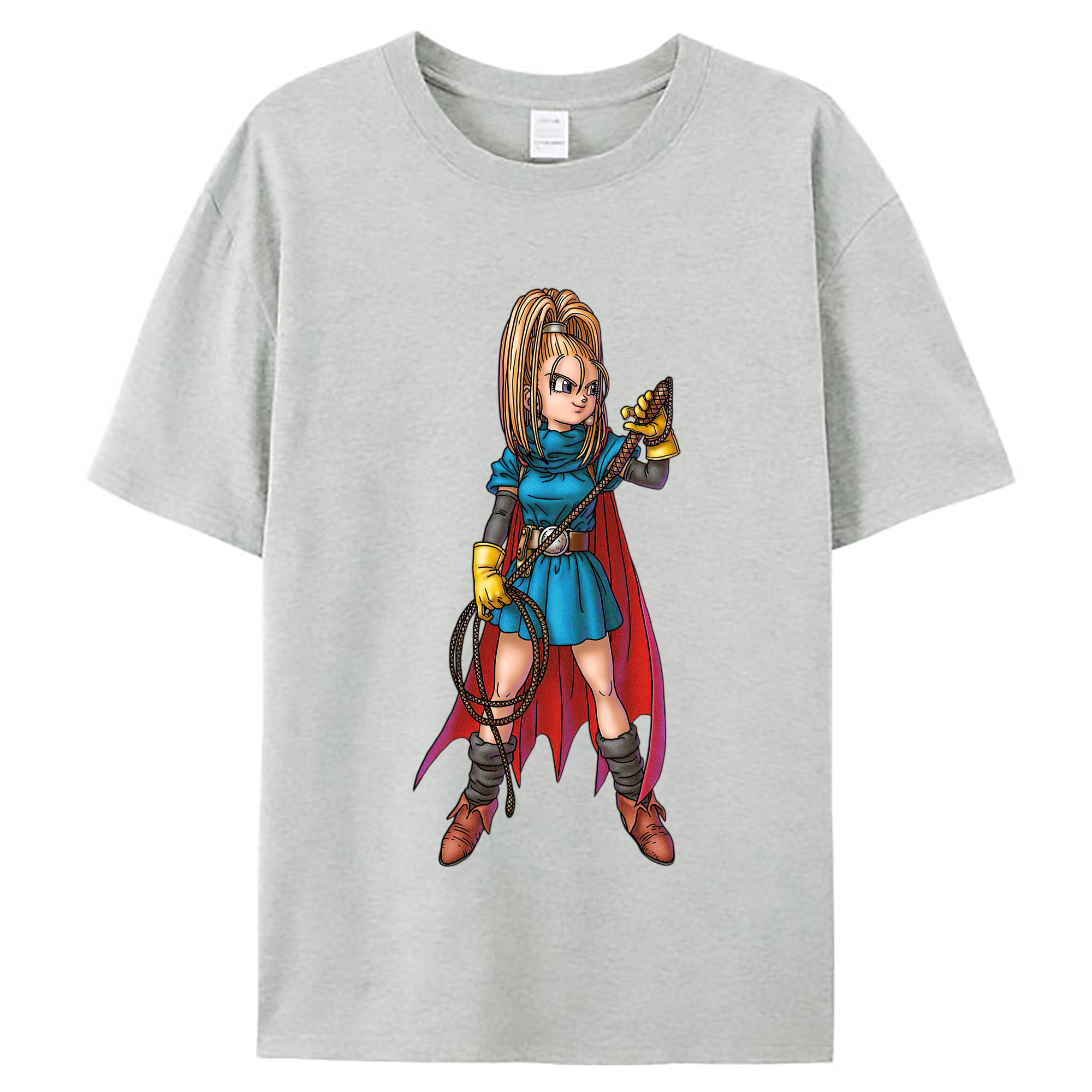 （画像用） ドラゴンクエスト Doragon Kuesuto Dragon Quest レディースカジュアルプリントTシャツ（綿100％）